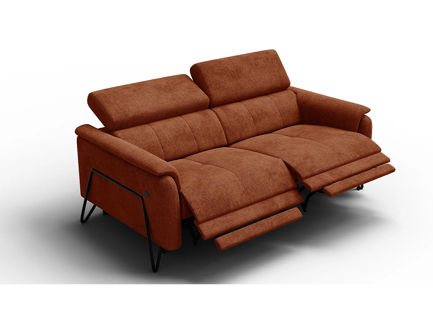 Relaxsofa 3-Sitzer RODEN, rostrot