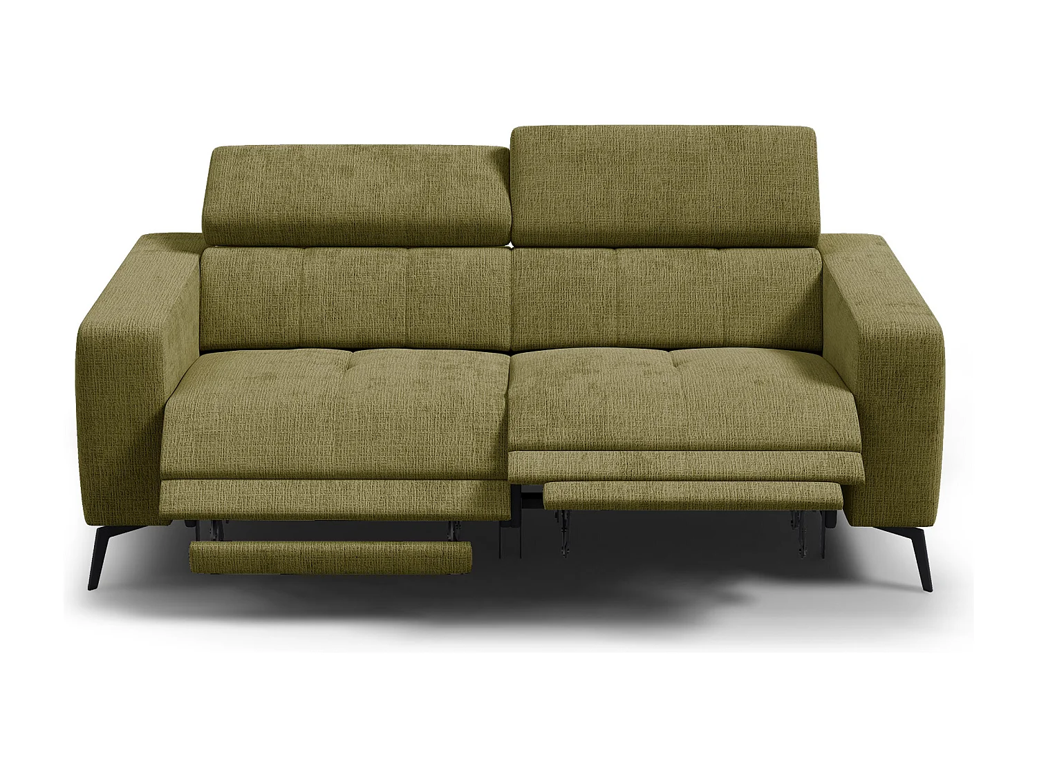 Relaxsofa 3-Sitzer MORELLO, olive, 2 x Relax Zero Gravity