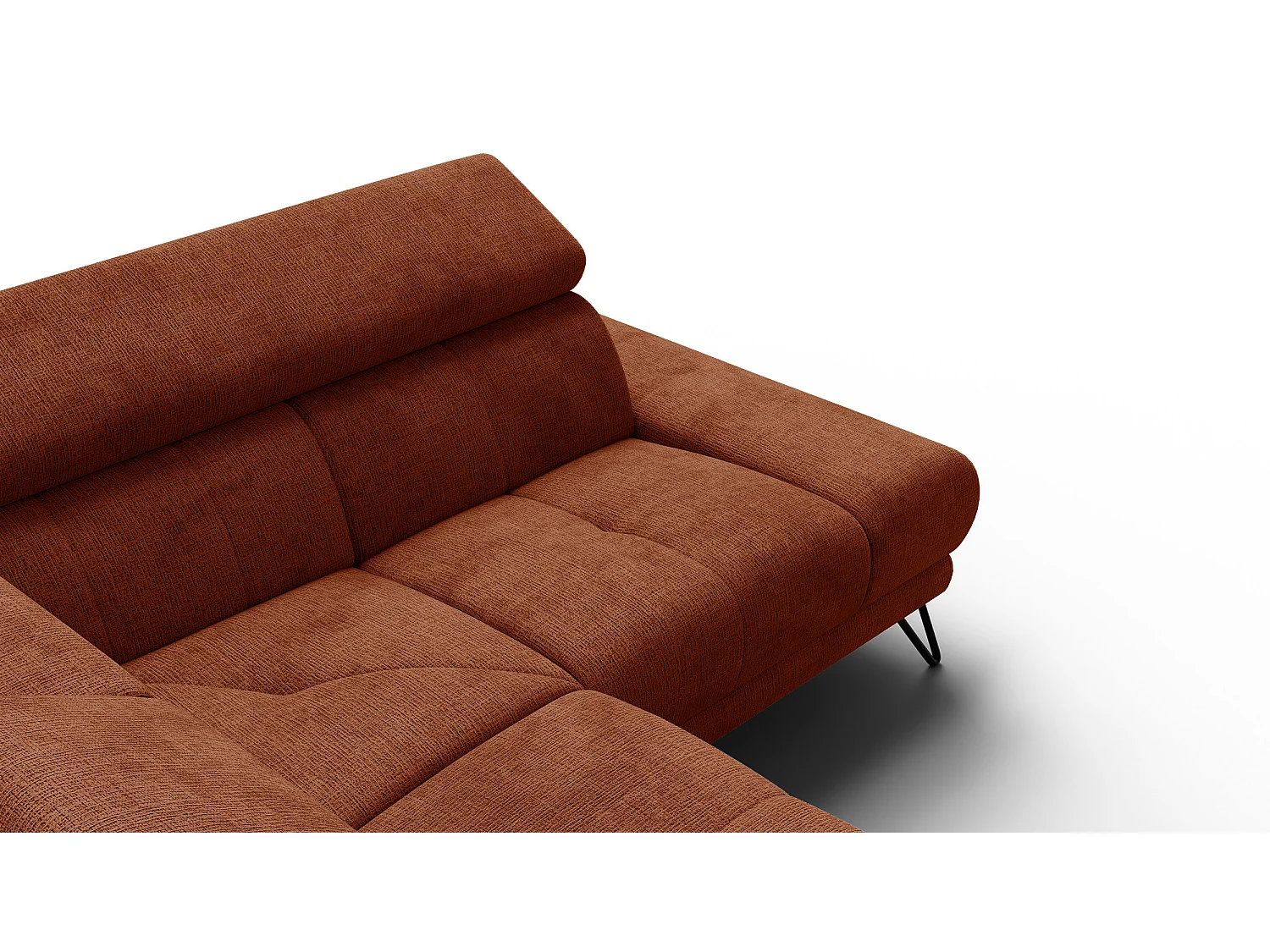 Ecksofa 5-Sitzer mit Relax RODEN, rostrot