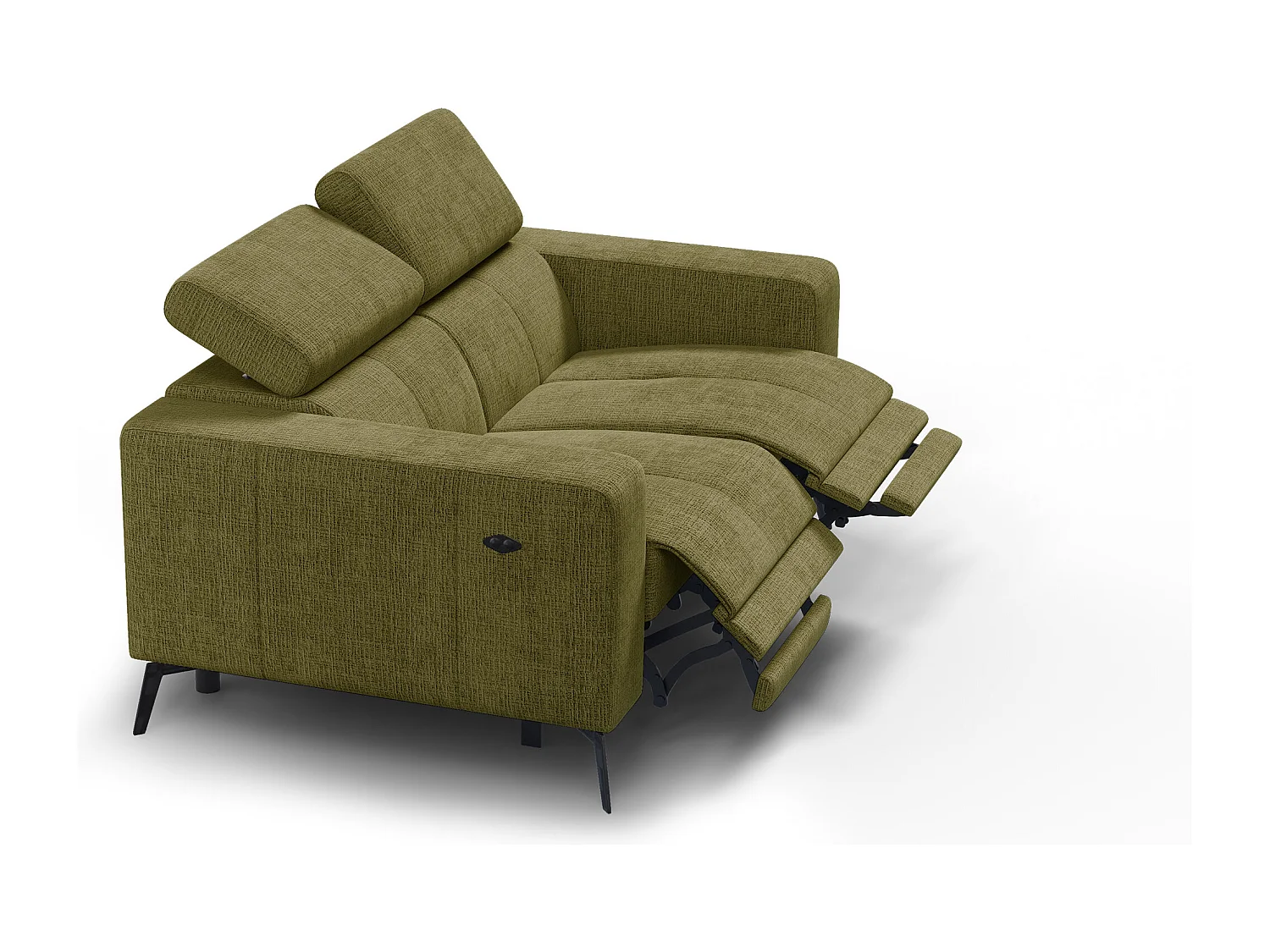 Relaxsofa 2-Sitzer MORELLO, olive, 2 x Relax Zero Gravity