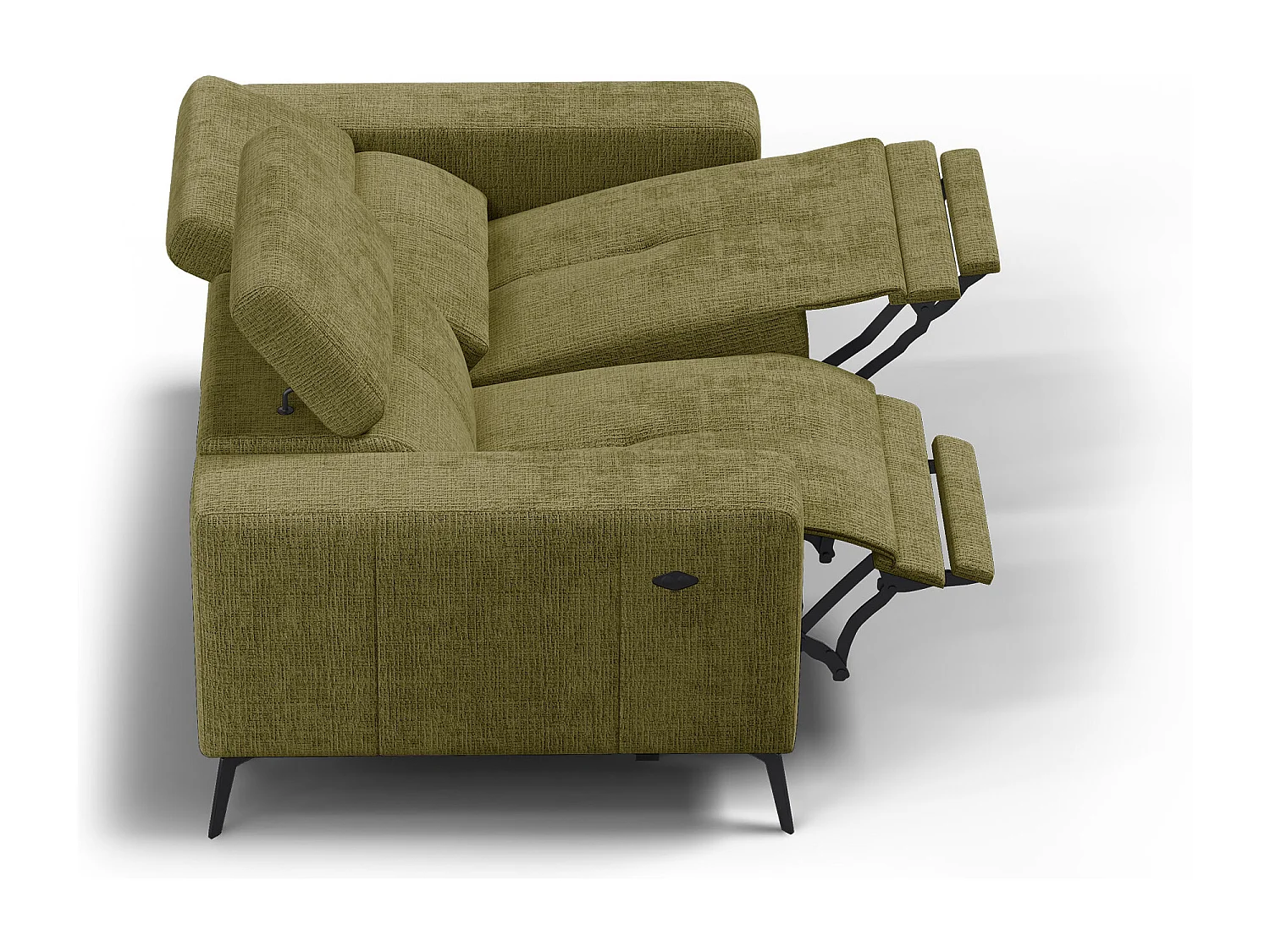 Relaxsofa 2-Sitzer MORELLO, olive, 2 x Relax Zero Gravity