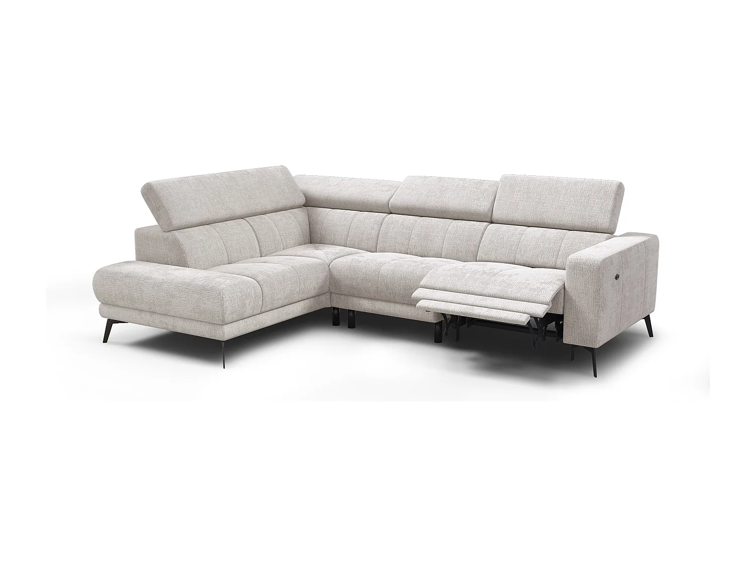 Ecksofa 5-Sitzer MORELLO, creme, 1 x Relax Zero Gravity