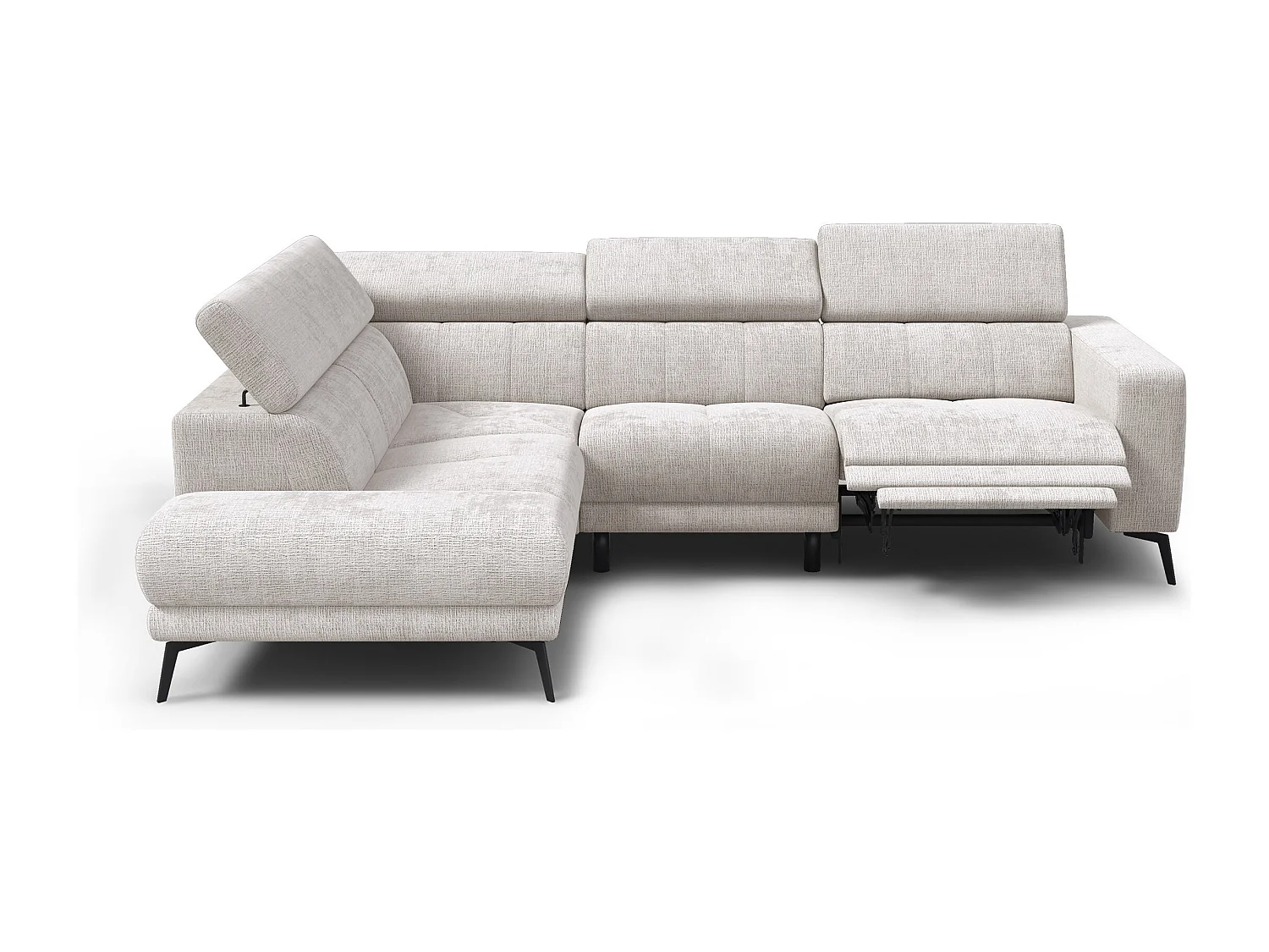 Ecksofa 5-Sitzer MORELLO, creme, 1 x Relax Zero Gravity