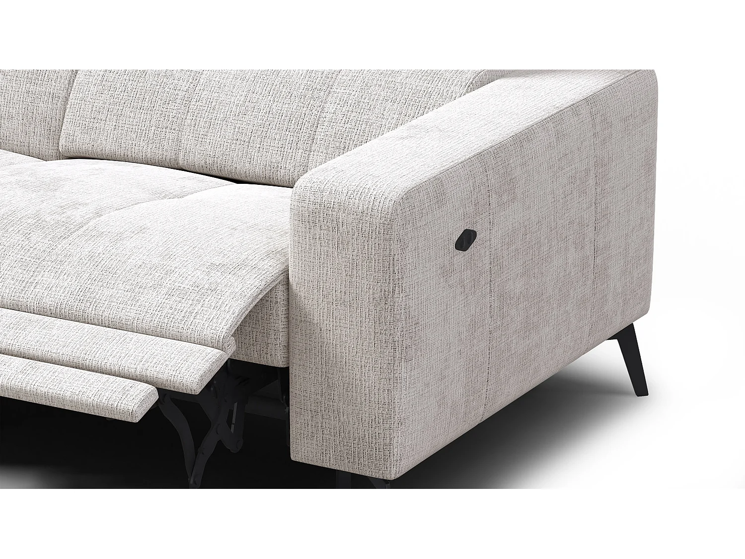 Ecksofa 5-Sitzer MORELLO, creme, 1 x Relax Zero Gravity