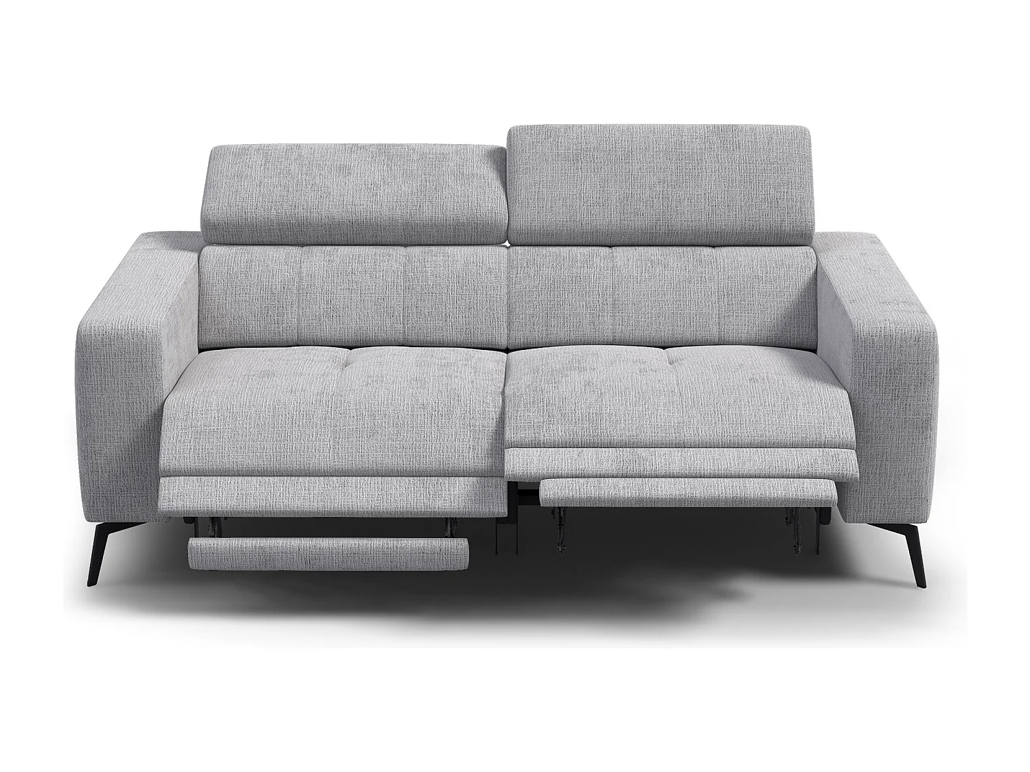 Relaxsofa 3-Sitzer MORELLO, hellgrau, 2 x Relax Zero Gravity