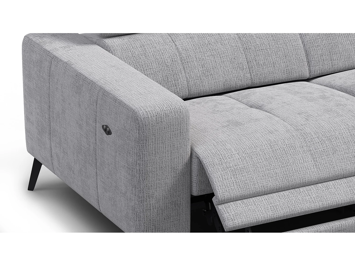 Relaxsofa 3-Sitzer MORELLO, hellgrau, 2 x Relax Zero Gravity