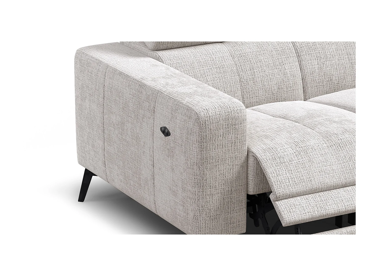 Canapé 2 places MORELLO avec 2 x Relax Zero Gravity, tissu crème