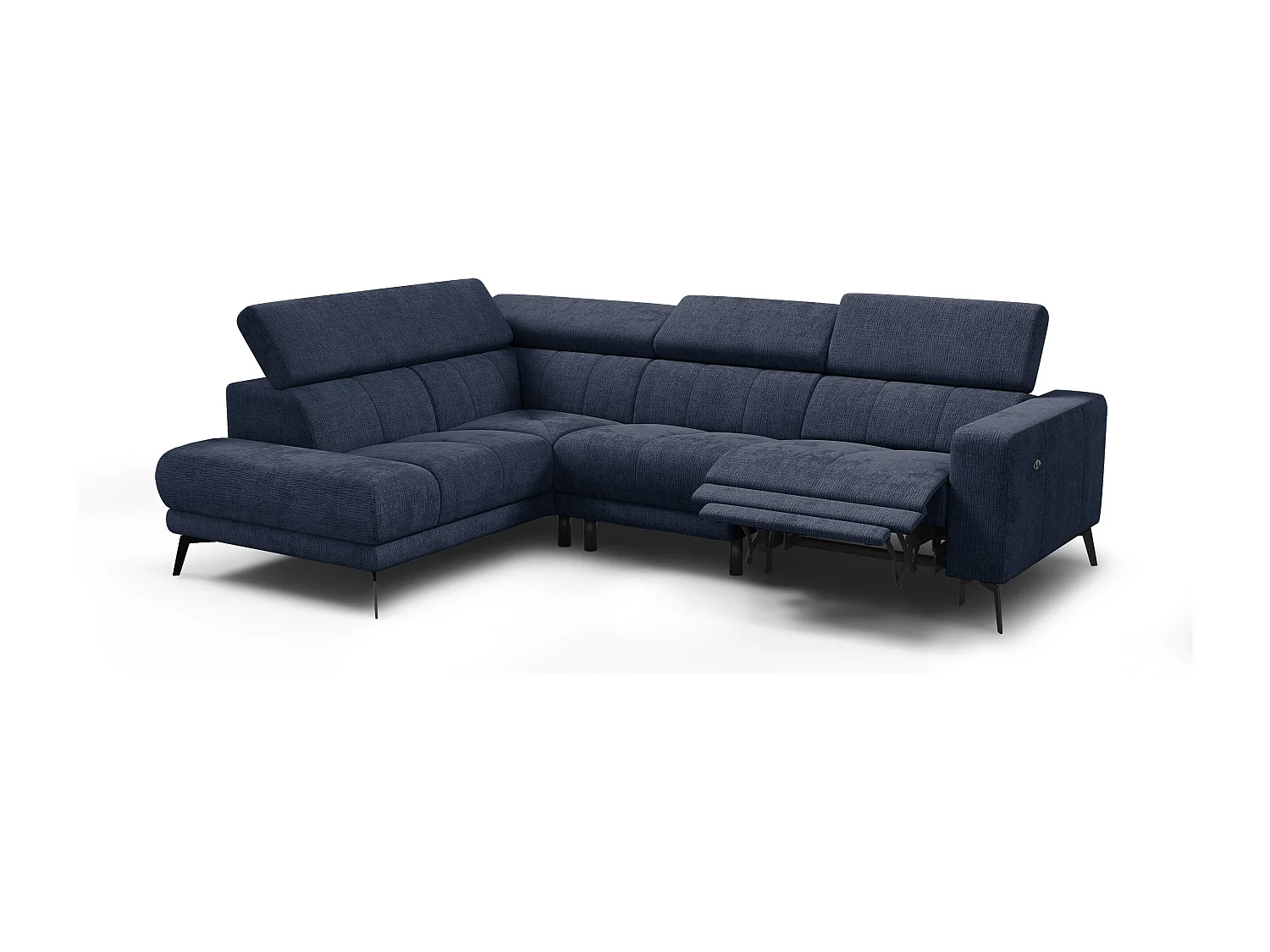 Ecksofa 5-Sitzer MORELLO, marineblau, 1 x Relax Zero Gravity