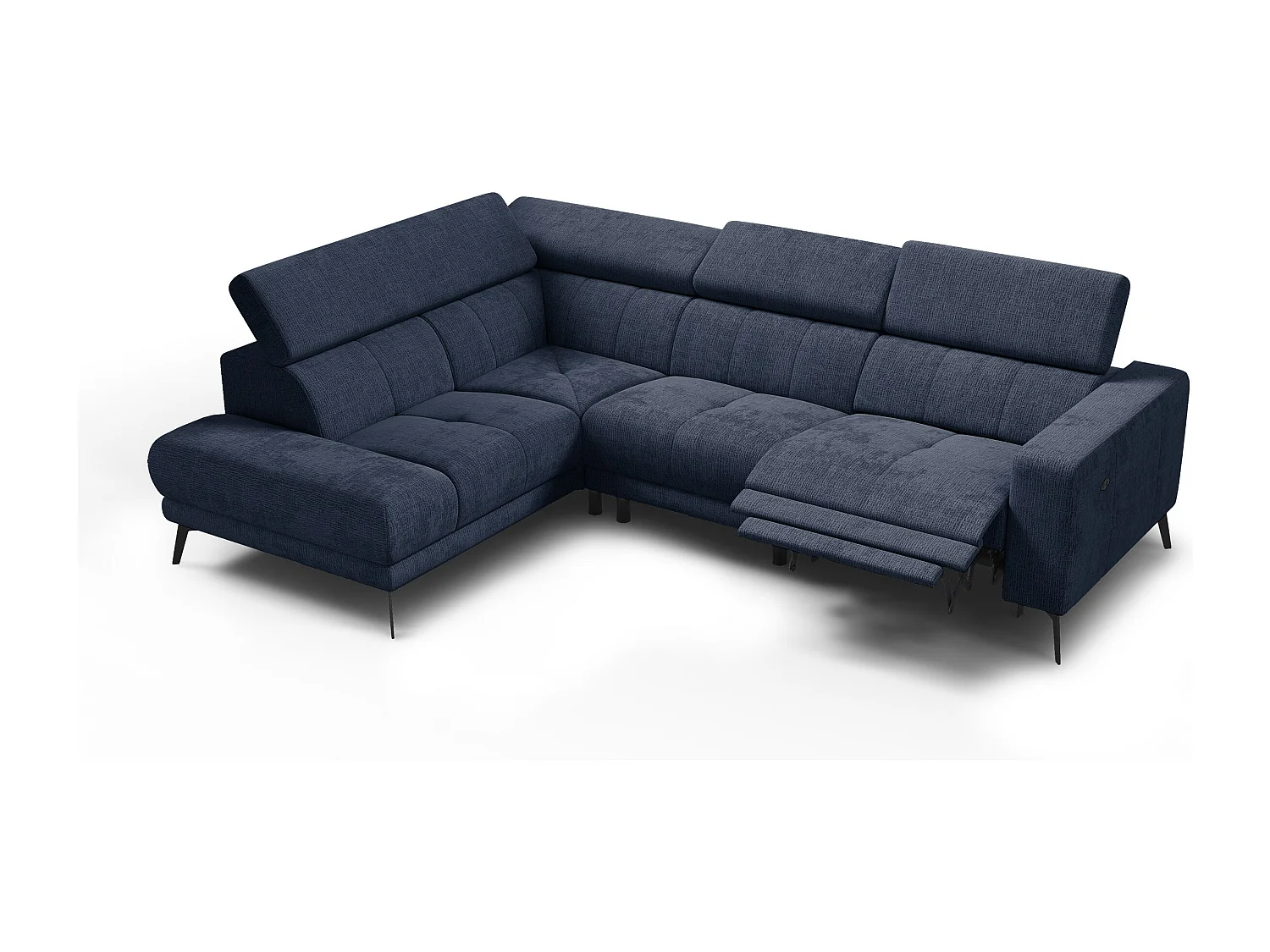 Ecksofa 5-Sitzer MORELLO, marineblau, 1 x Relax Zero Gravity
