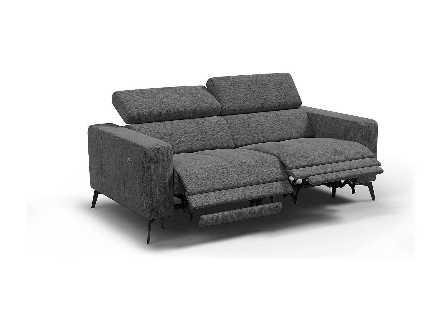 Relaxsofa 3-Sitzer MORELLO, dunkelgrau, 2 x Relax Zero Gravity