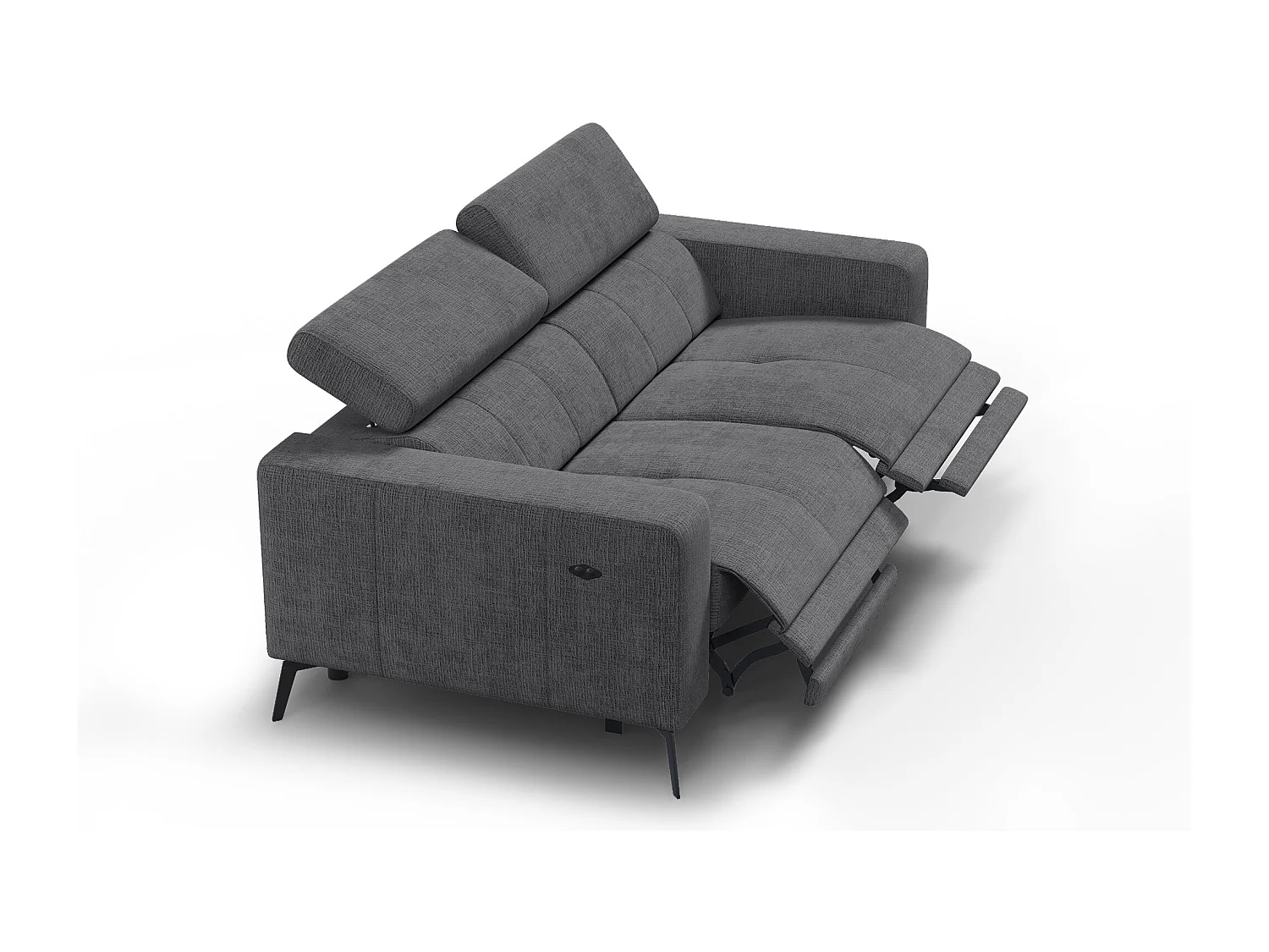 Relaxsofa 3-Sitzer MORELLO, dunkelgrau, 2 x Relax Zero Gravity