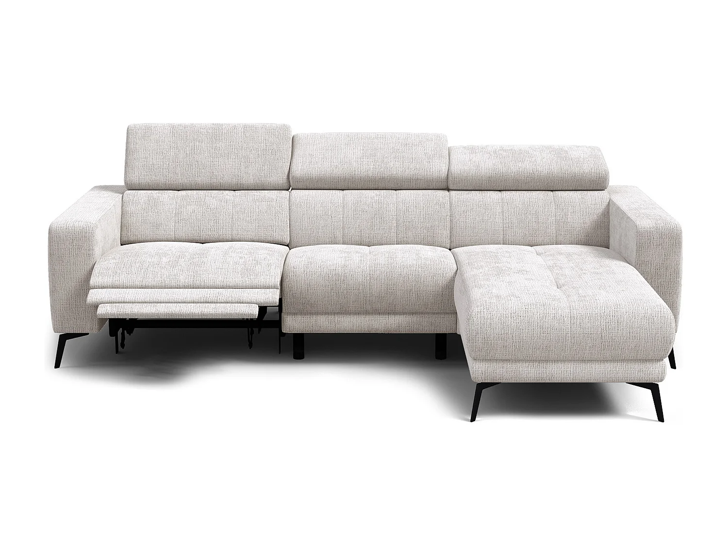 Ecksofa 4-Sitzer MORELLO, creme, 1 x Relax Zero Gravity