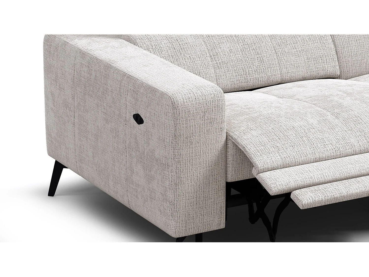 Ecksofa 4-Sitzer MORELLO, creme, 1 x Relax Zero Gravity