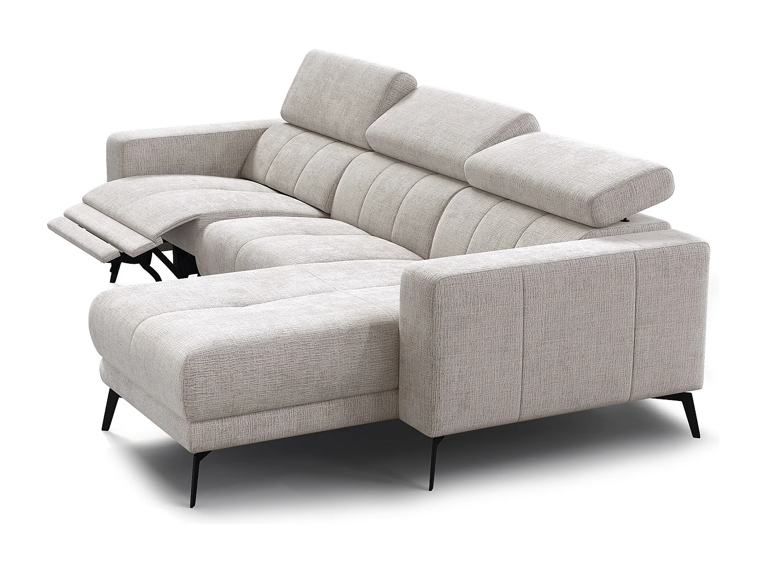 Ecksofa 4-Sitzer MORELLO, creme, 1 x Relax Zero Gravity