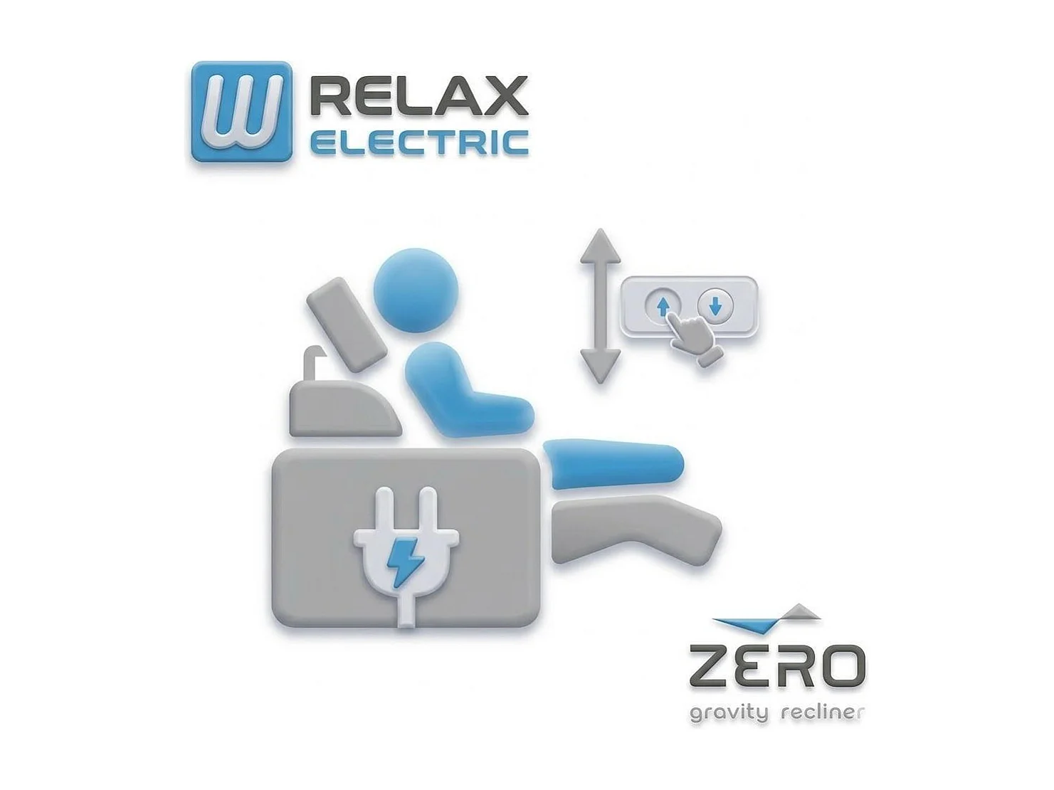 Canapé d'angle 4 places MORELLO avec 1 x Relax Zero Gravity, tissu crème