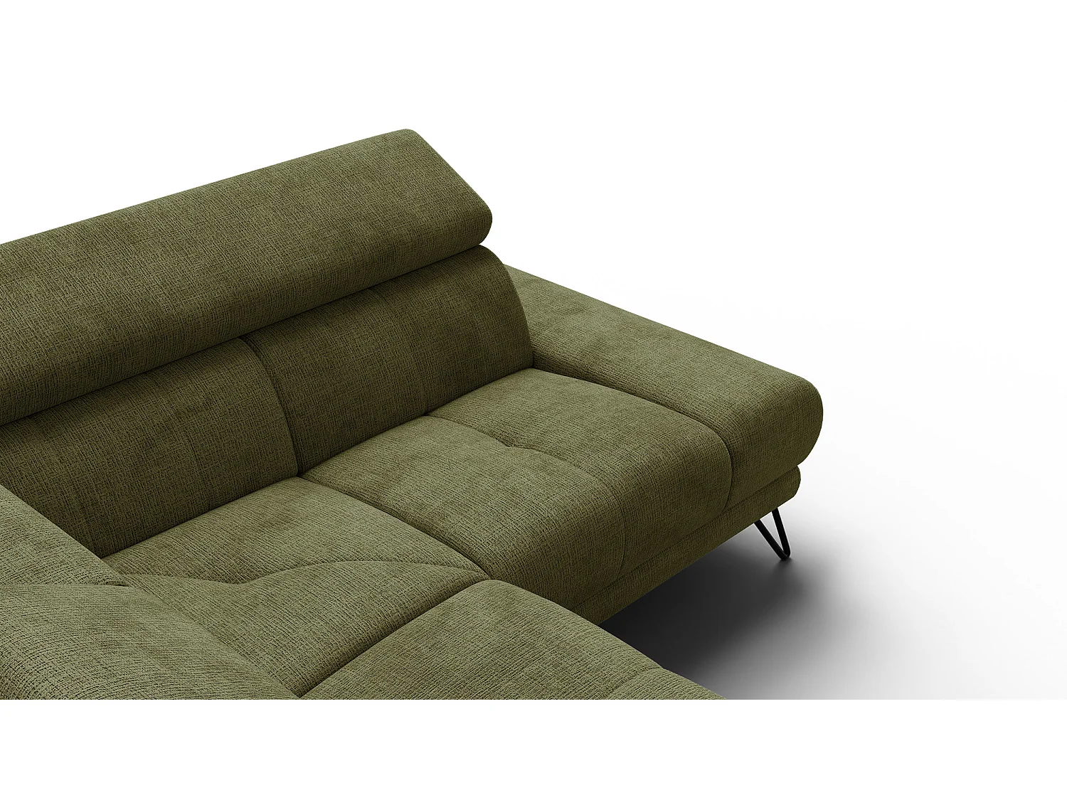 Ecksofa 5-Sitzer mit Relax RODEN, olive