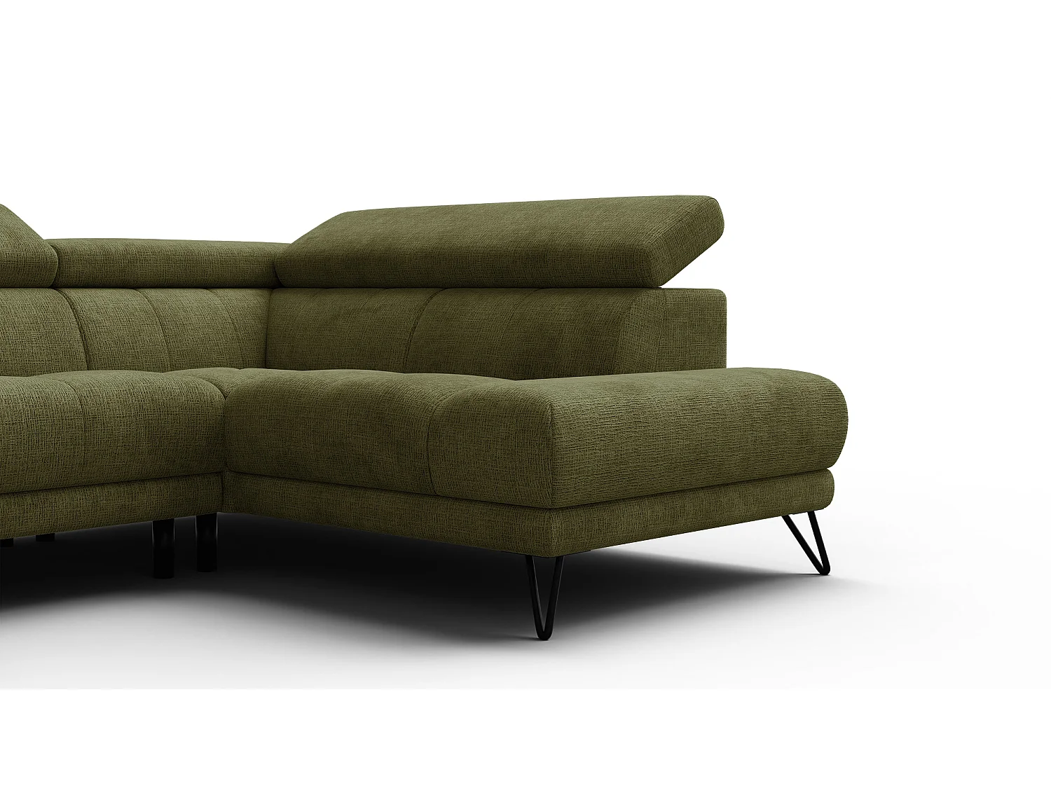 Ecksofa 5-Sitzer mit Relax RODEN, olive