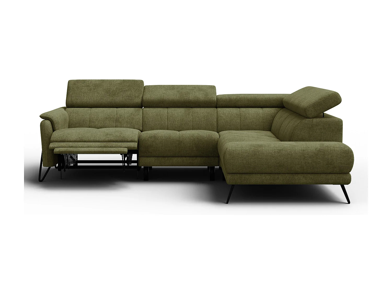 Ecksofa 5-Sitzer mit Relax RODEN, olive