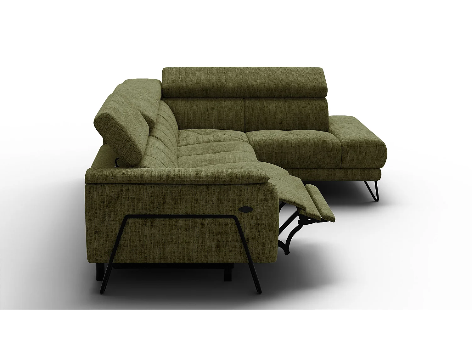 Ecksofa 5-Sitzer mit Relax RODEN, olive