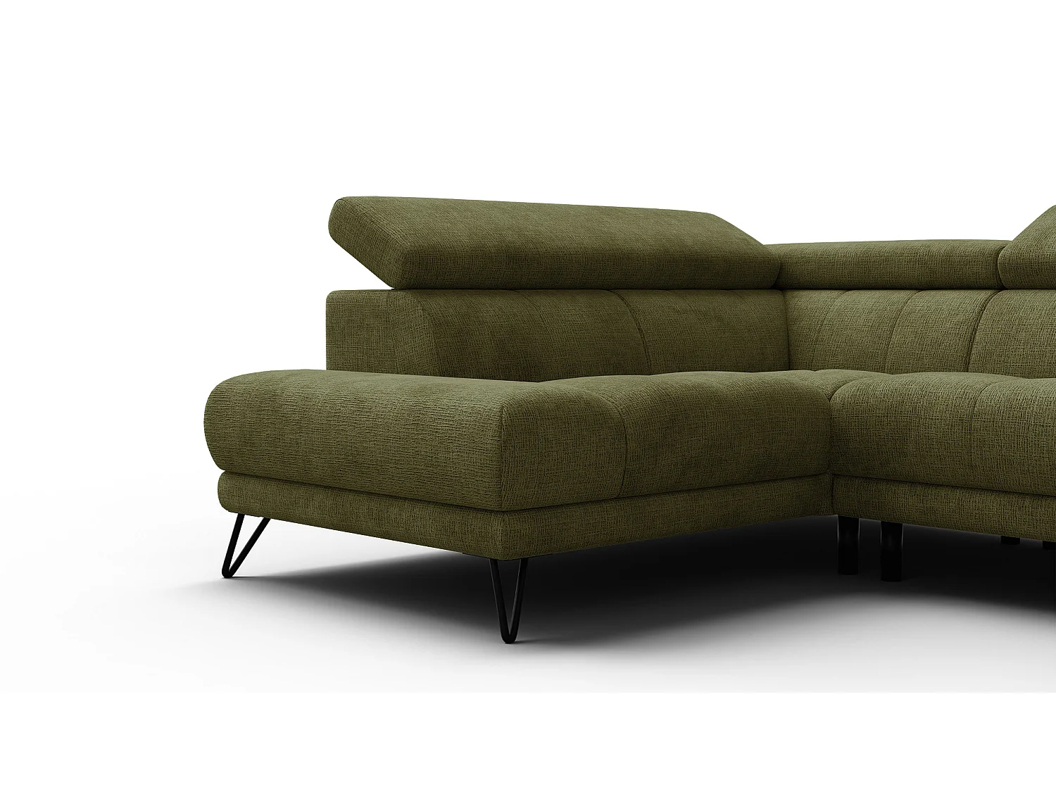 Ecksofa 5-Sitzer mit Relax RODEN, olive