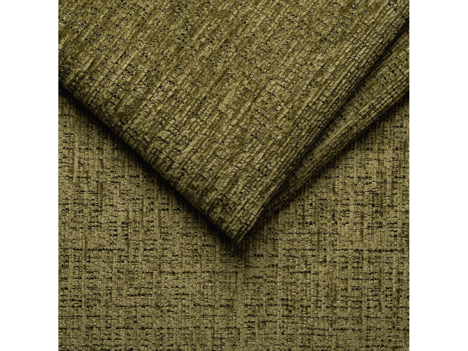 Canapé d'angle 5 places RODEN avec Relax, tissu olive