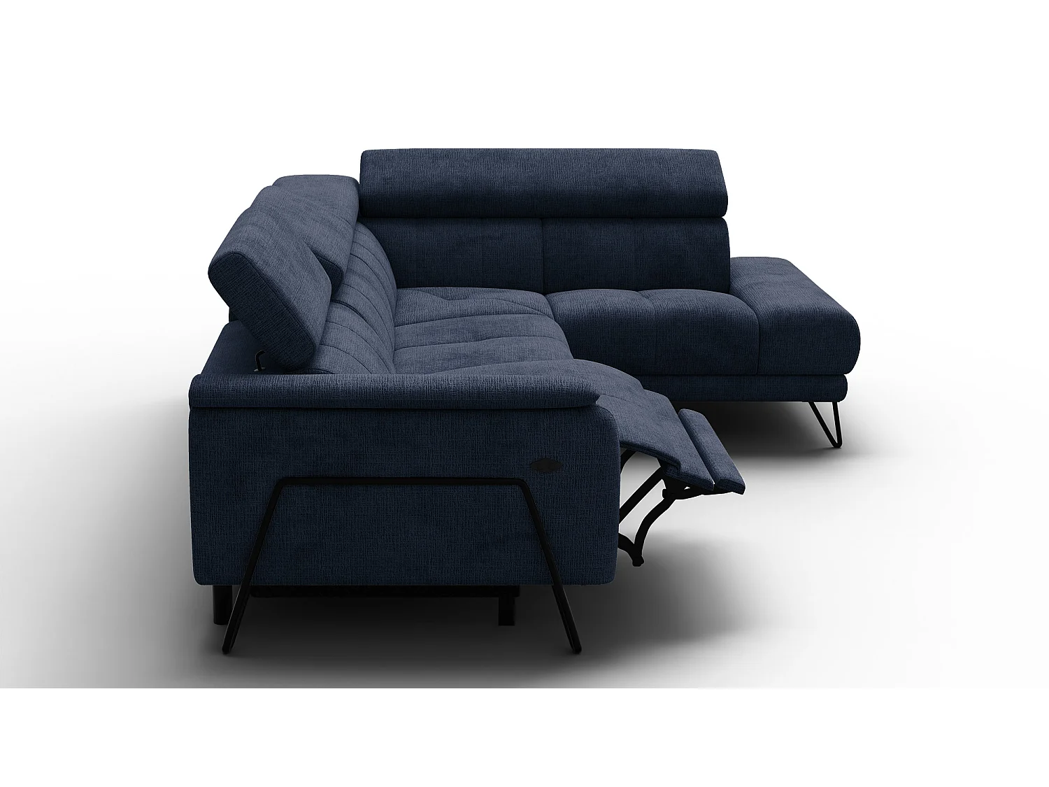 Ecksofa 5-Sitzer mit Relax RODEN, marineblau