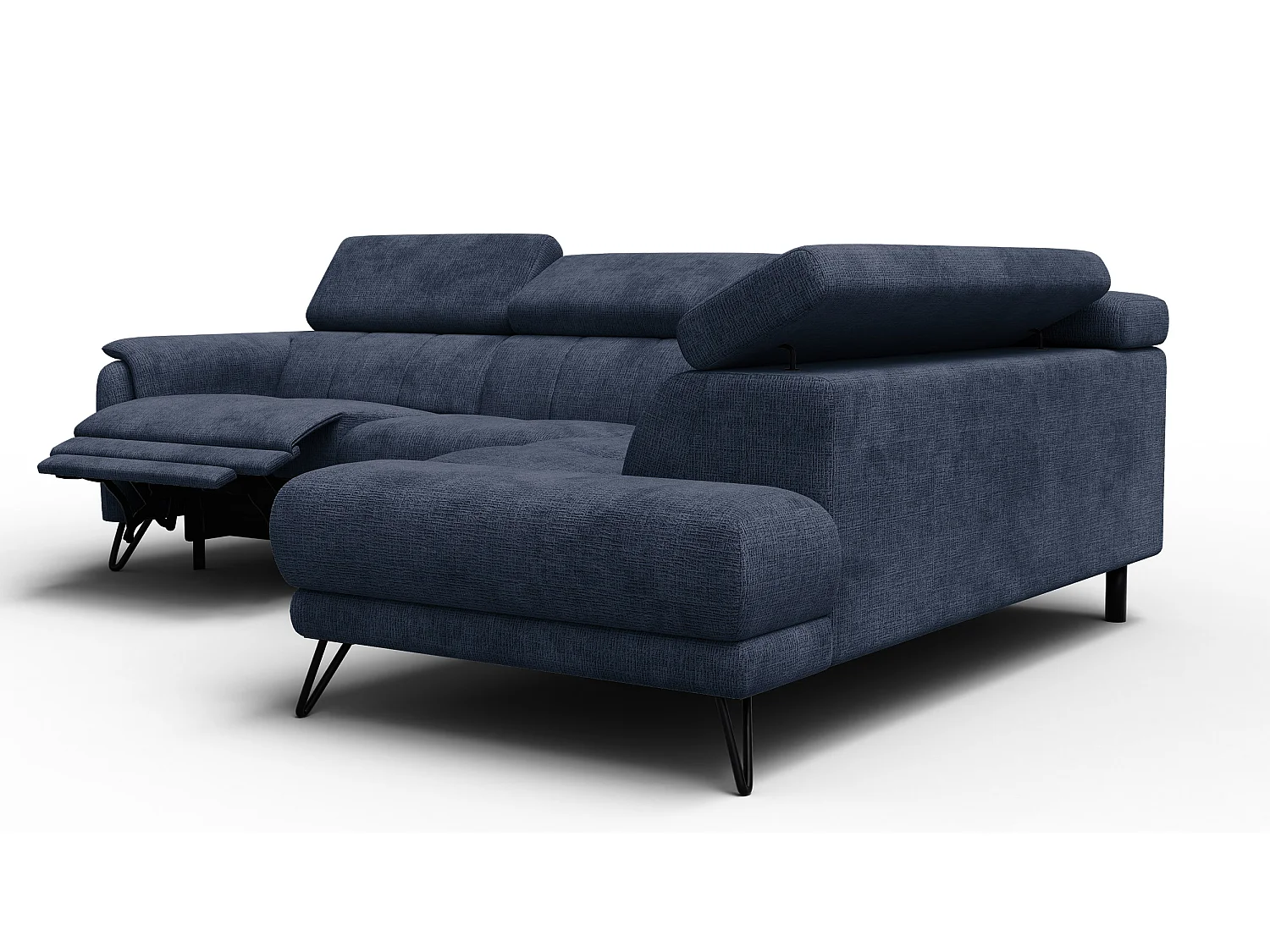 Ecksofa 5-Sitzer mit Relax RODEN, marineblau