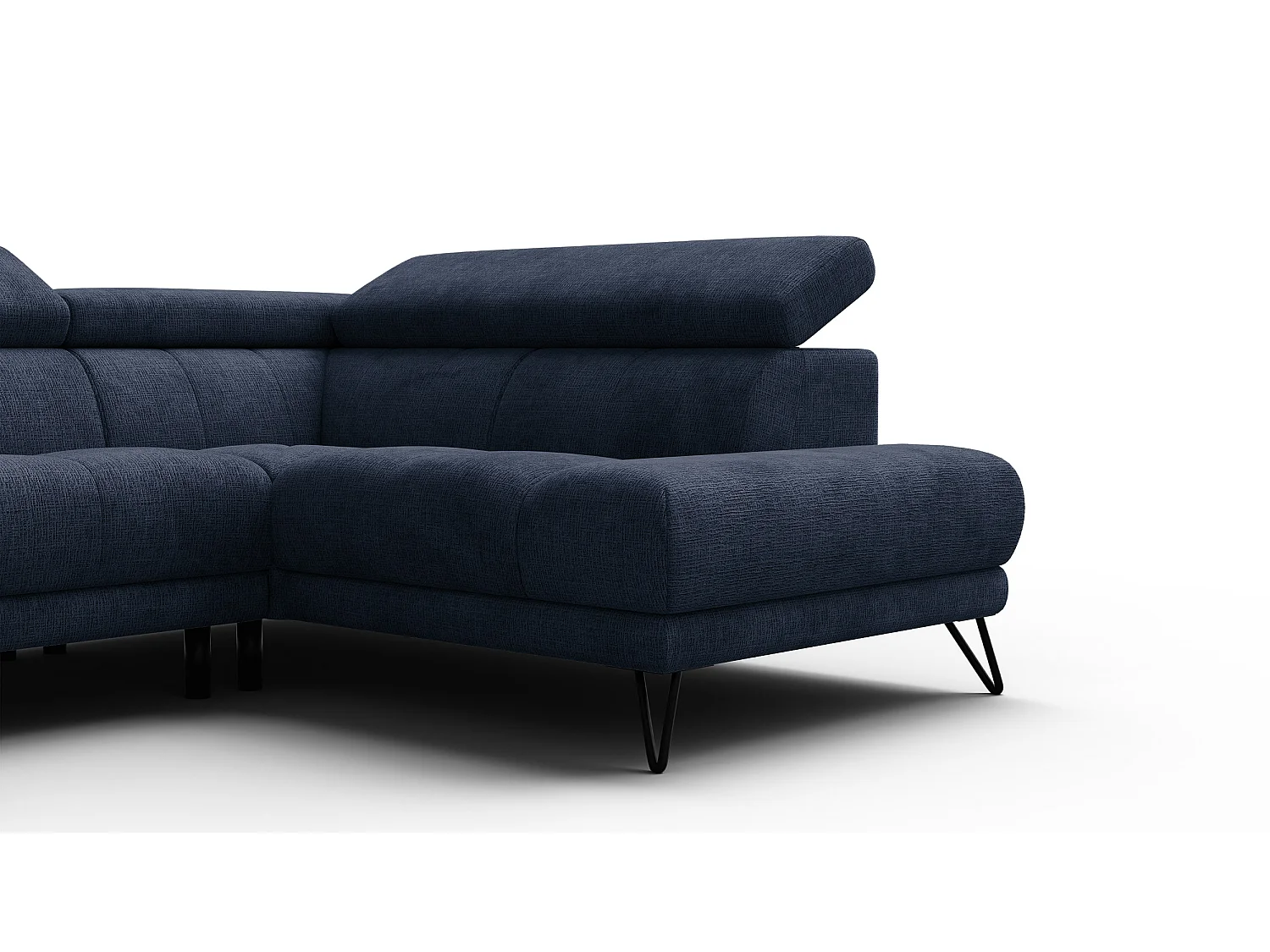 Ecksofa 5-Sitzer mit Relax RODEN, marineblau