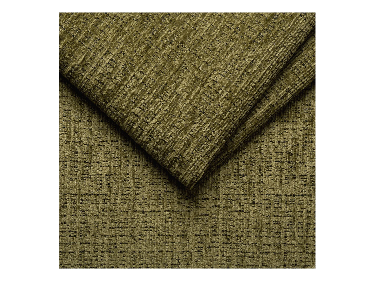 Canapé d'angle 4 places RODEN avec Relax, tissu olive