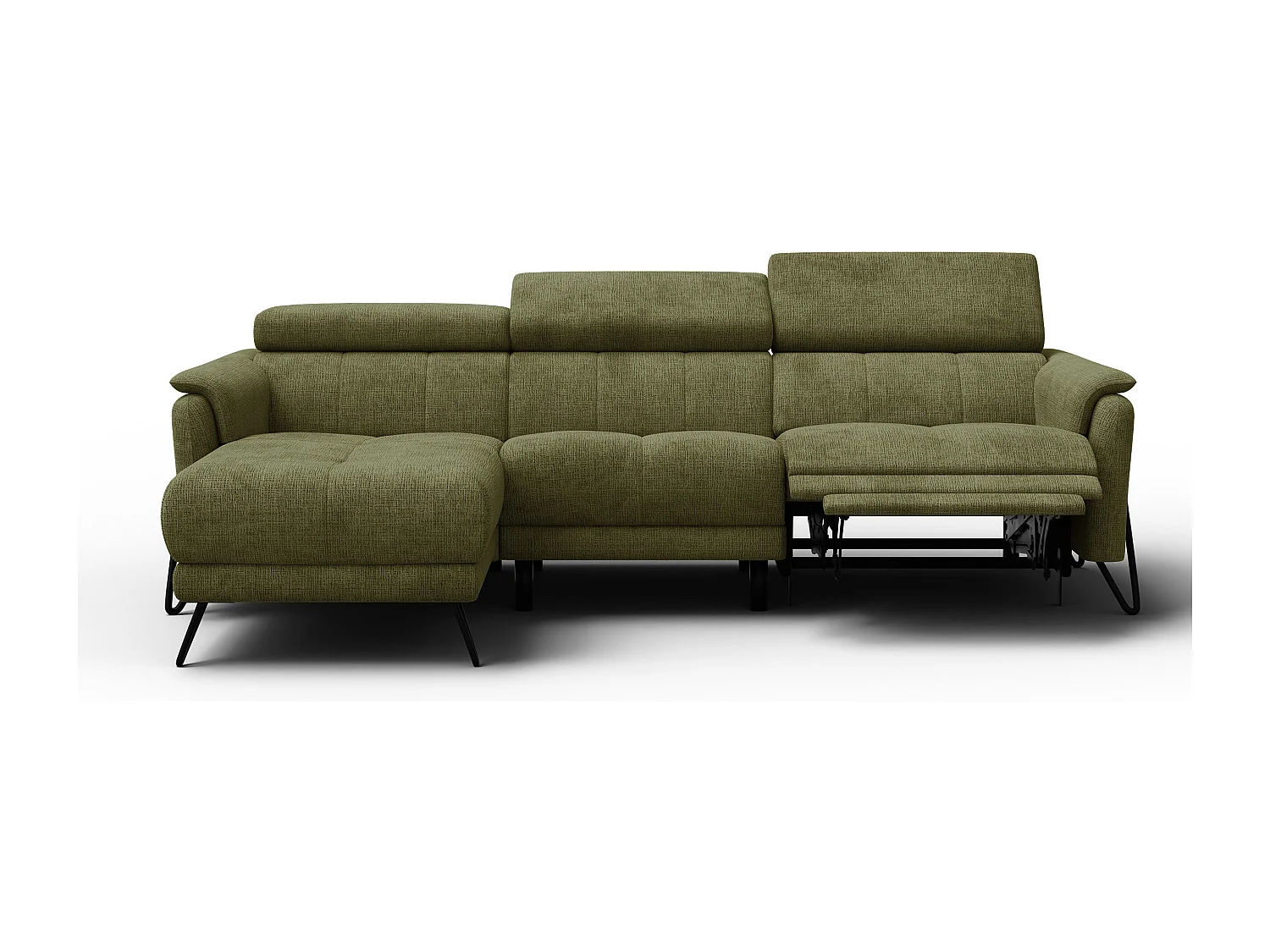 Ecksofa 4-Sitzer mit Relax RODEN, olive