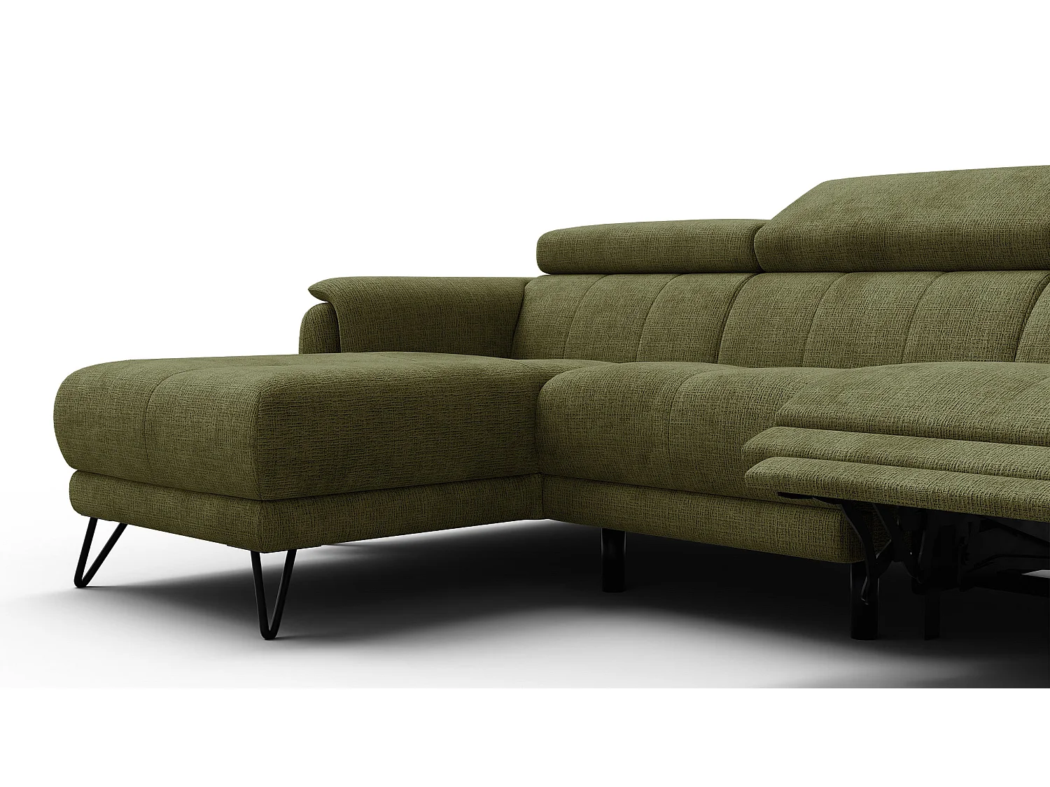 Ecksofa 4-Sitzer mit Relax RODEN, olive