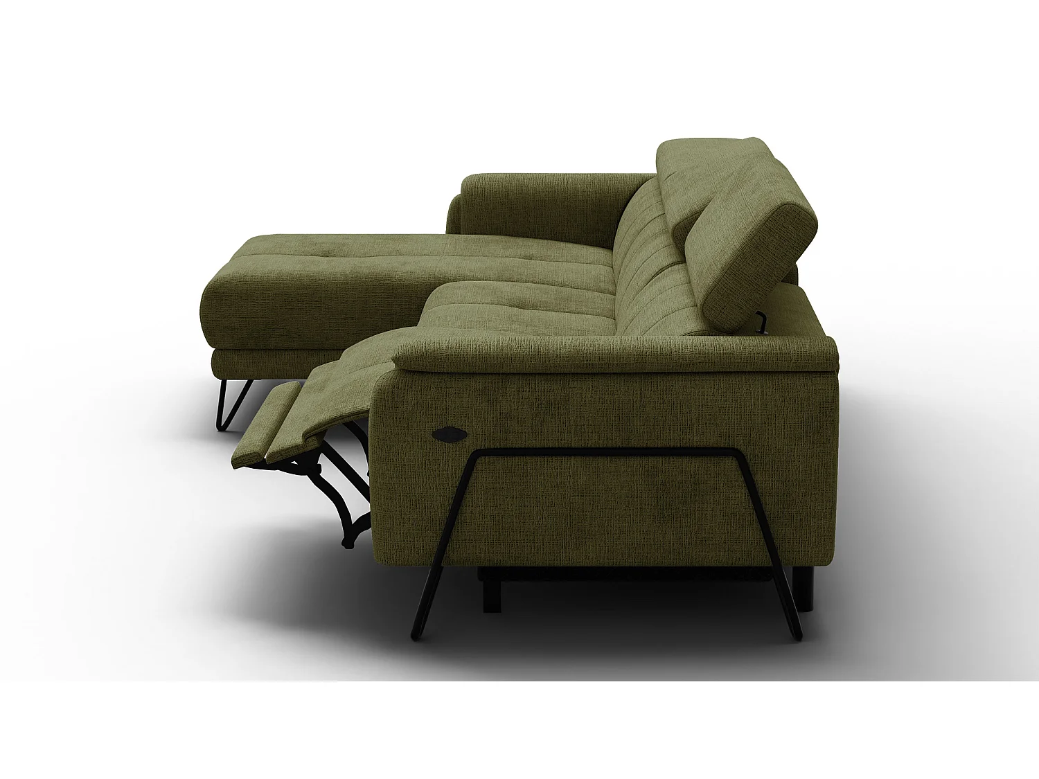 Ecksofa 4-Sitzer mit Relax RODEN, olive