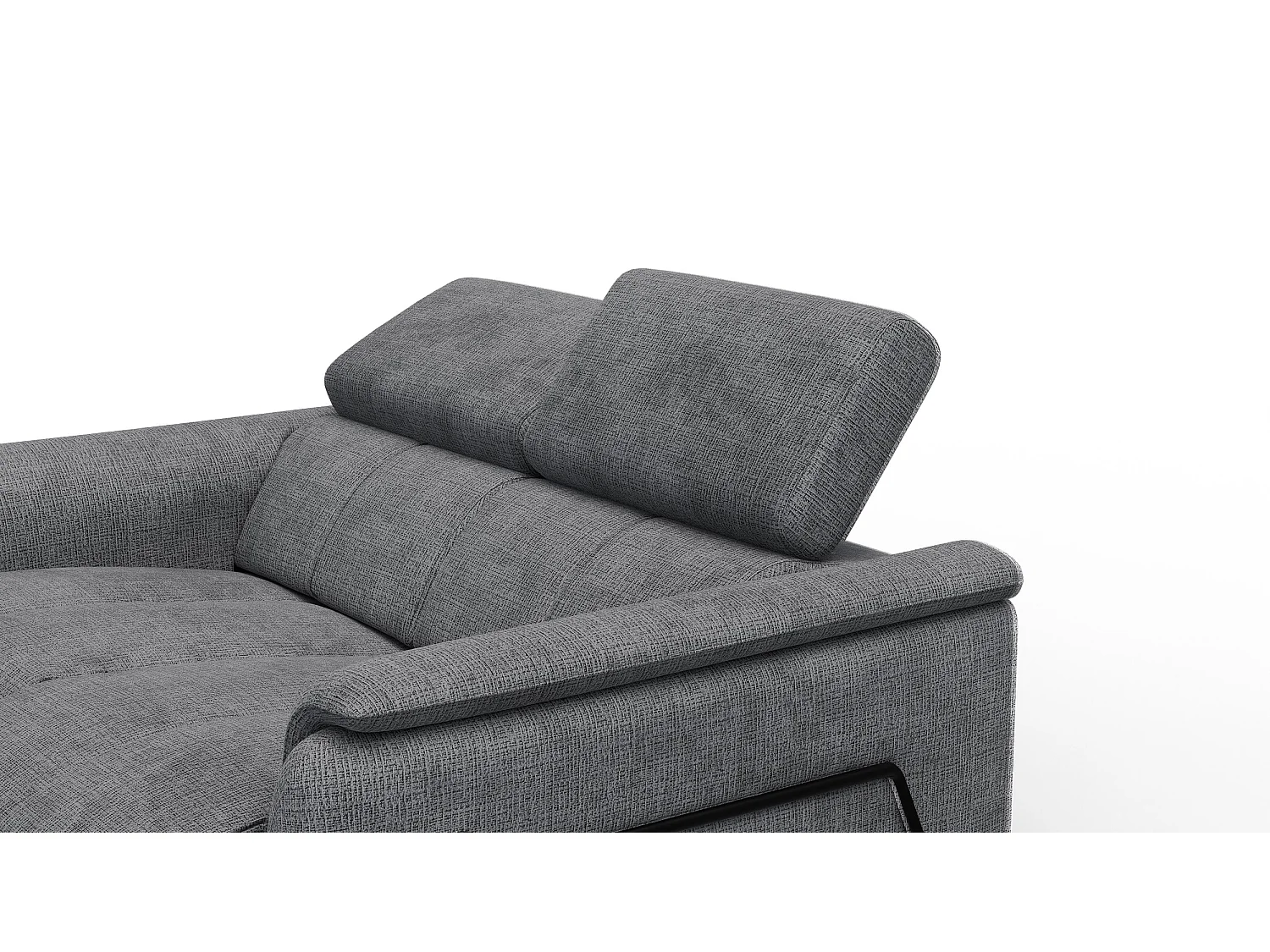 Canapé RODEN 2 places avec 2 Relax, tissu gris foncé