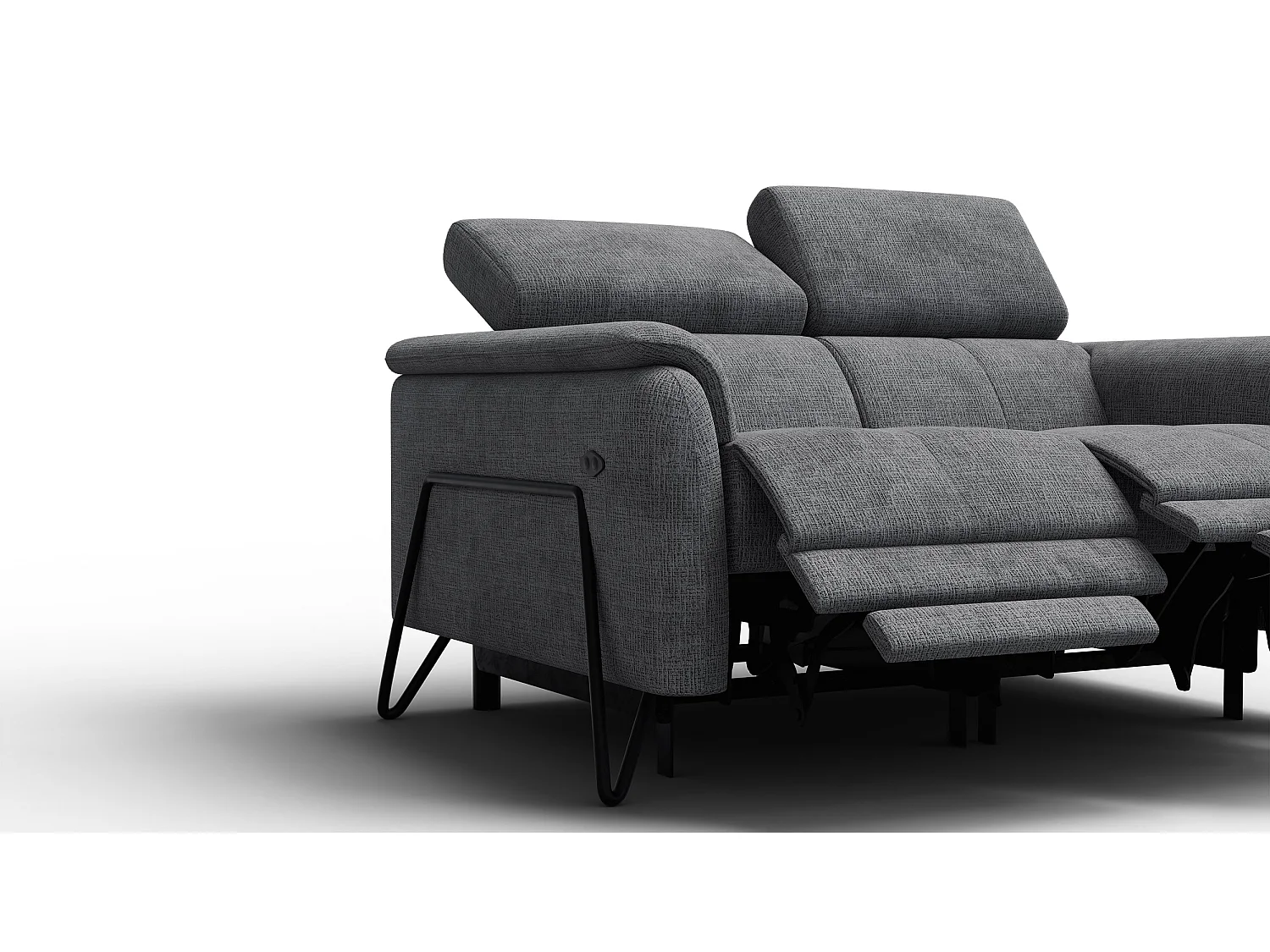 Relaxsofa 2-Sitzer RODEN, dunkelgrau