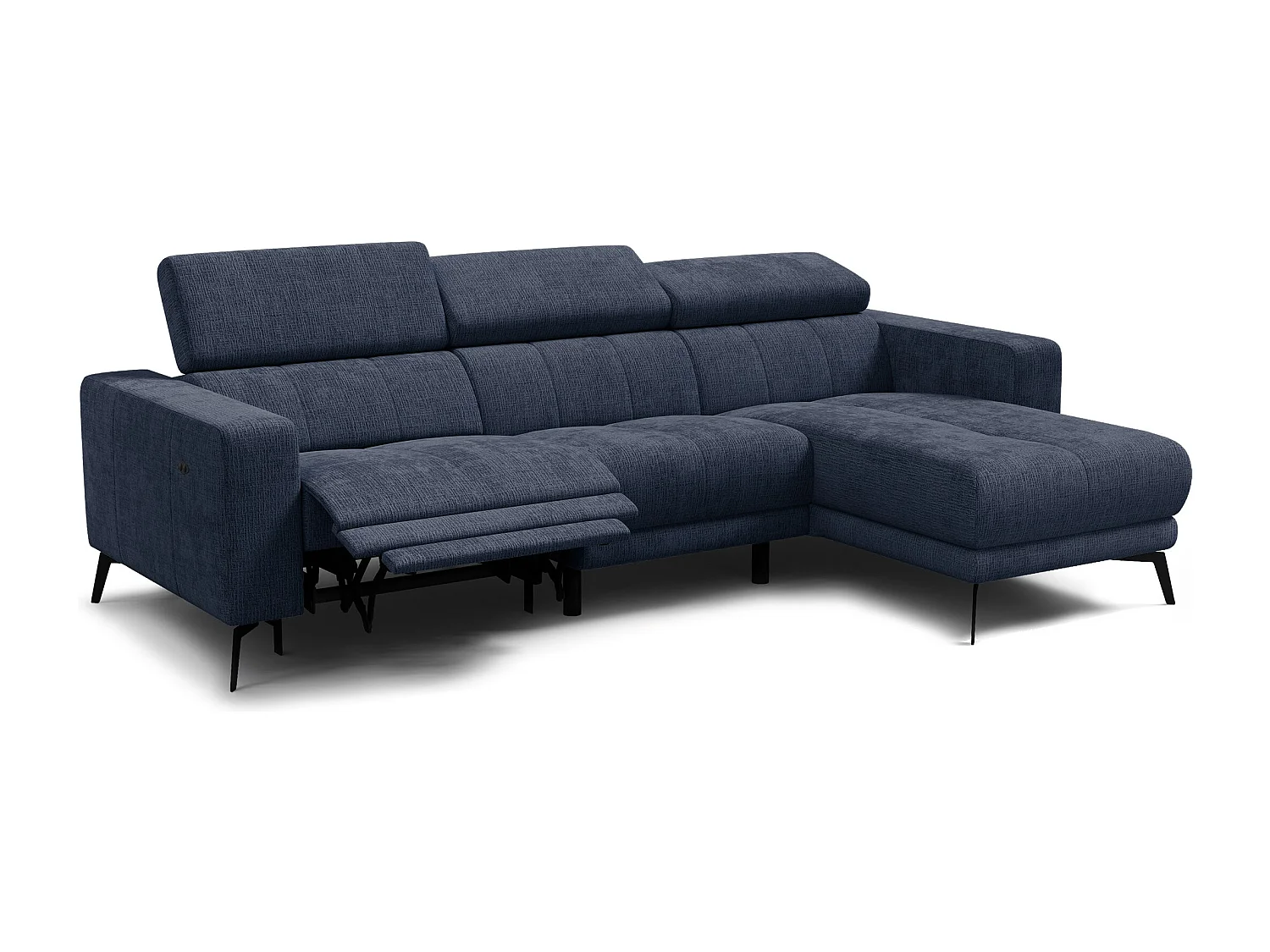 Ecksofa 4-Sitzer MORELLO, marineblau, 1 x Relax Zero Gravity