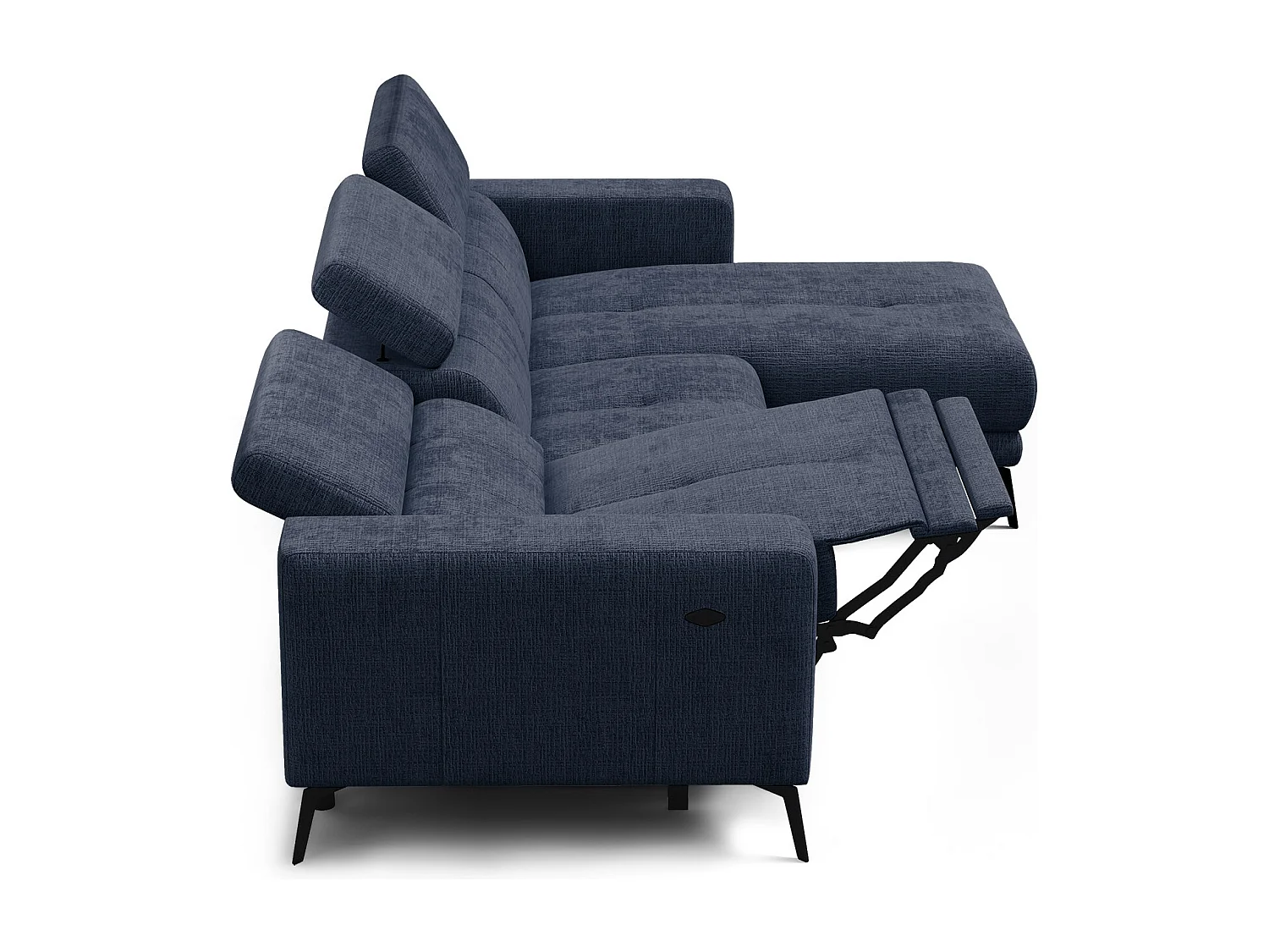 Ecksofa 4-Sitzer MORELLO, marineblau, 1 x Relax Zero Gravity