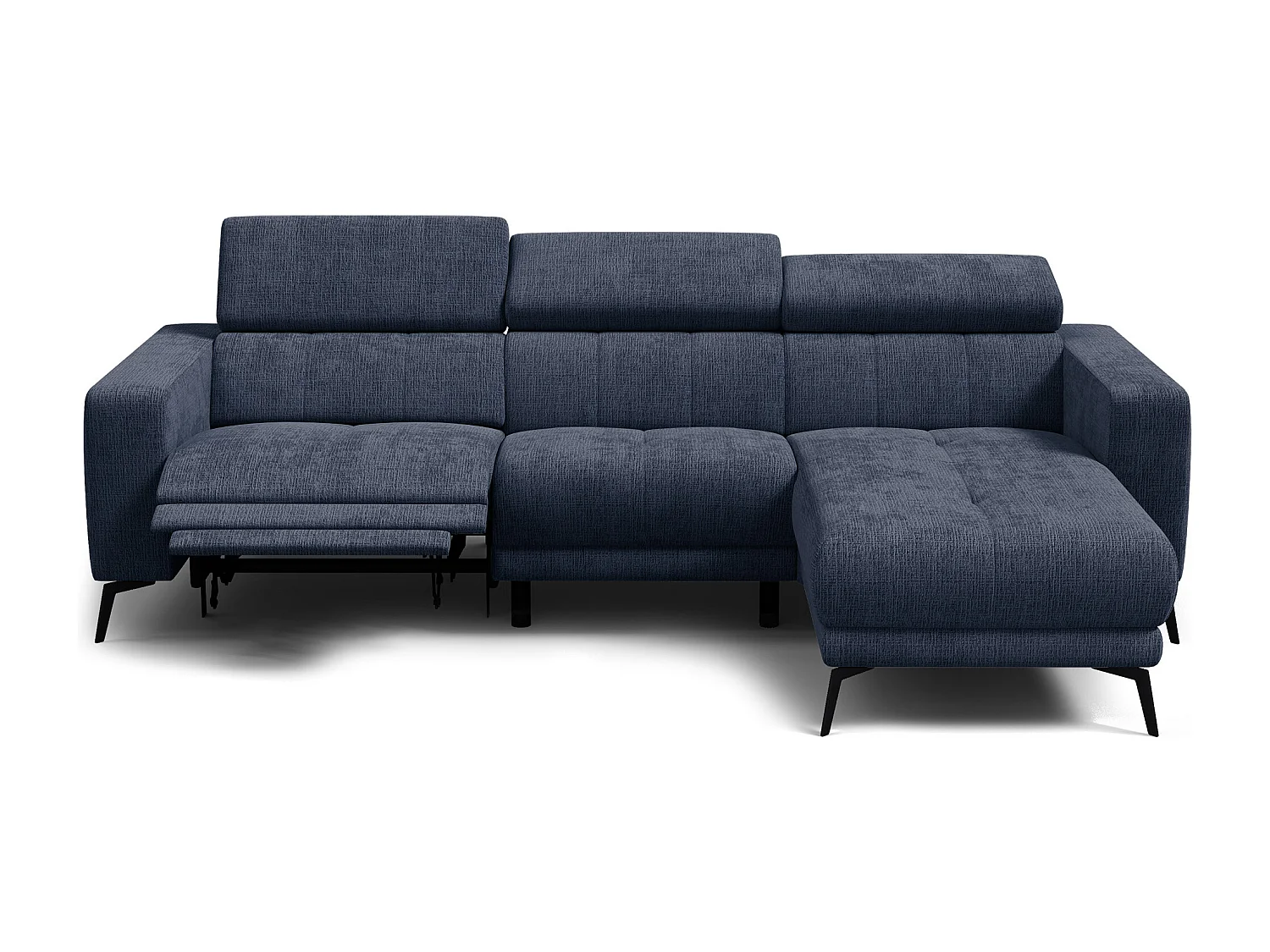 Ecksofa 4-Sitzer MORELLO, marineblau, 1 x Relax Zero Gravity