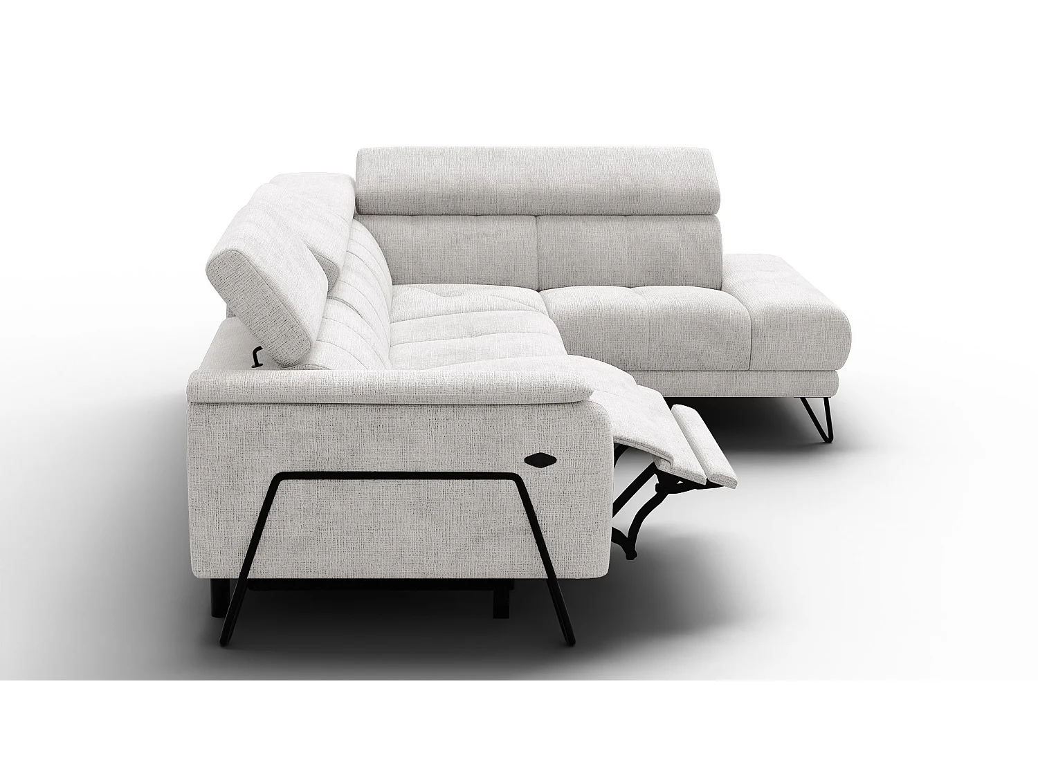 Ecksofa 5-Sitzer mit Relax RODEN, creme