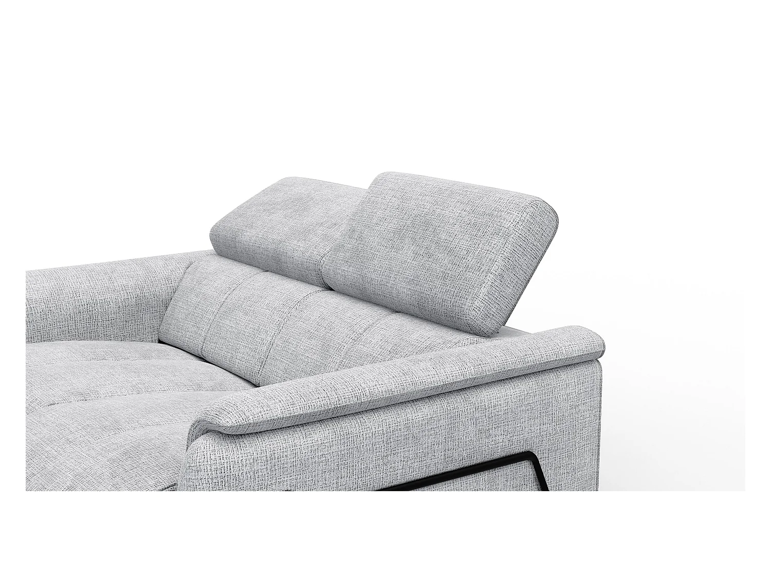 Canapé RODEN 2 places avec 2 Relax, tissu gris clair