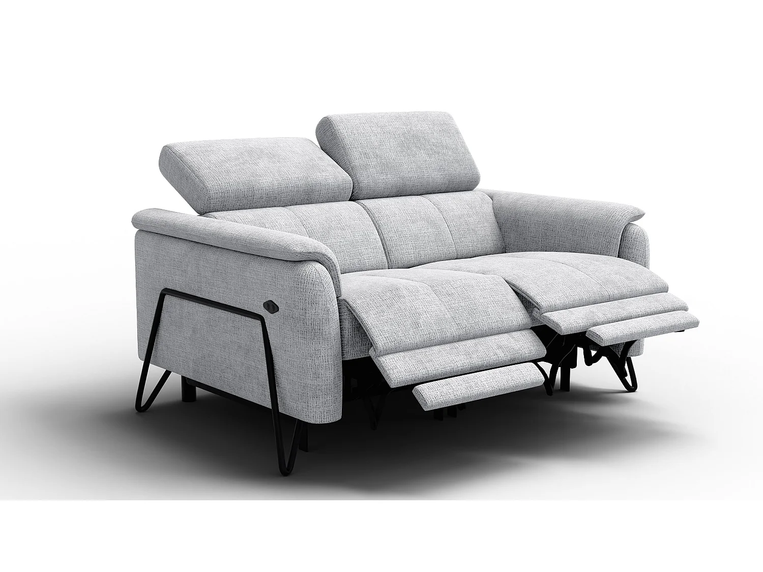 Relaxsofa 2-Sitzer RODEN, hellgrau