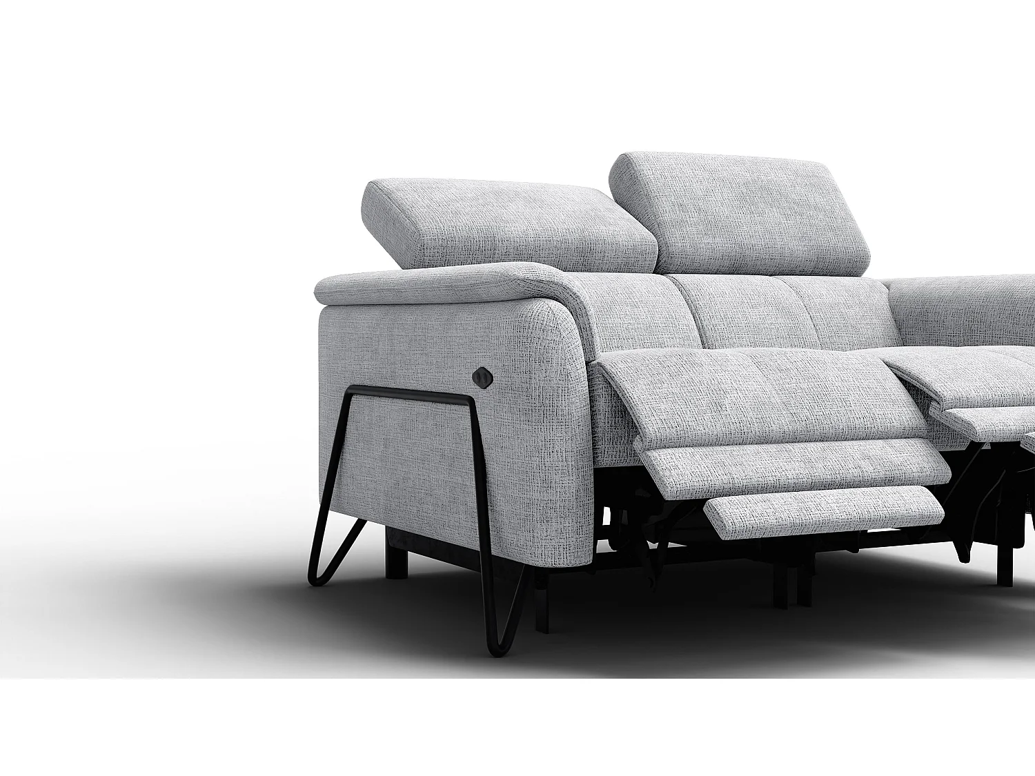 Relaxsofa 2-Sitzer RODEN, hellgrau