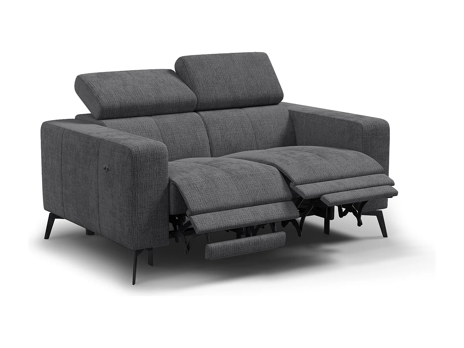 Relaxsofa 2-Sitzer MORELLO, dunkelgrau, 2 x Relax Zero Gravity