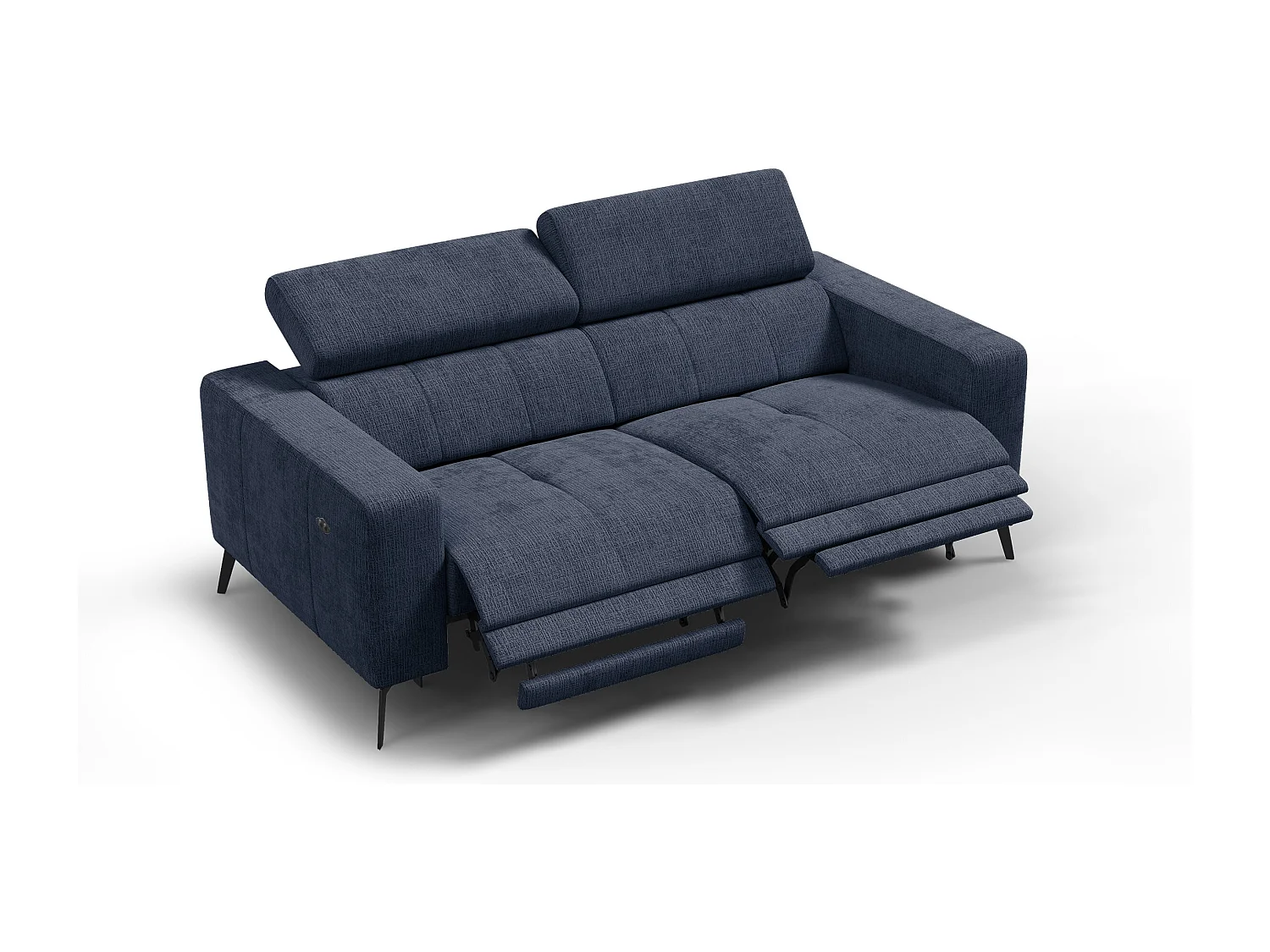 Relaxsofa 3-Sitzer MORELLO, marineblau, 2 x Relax Zero Gravity