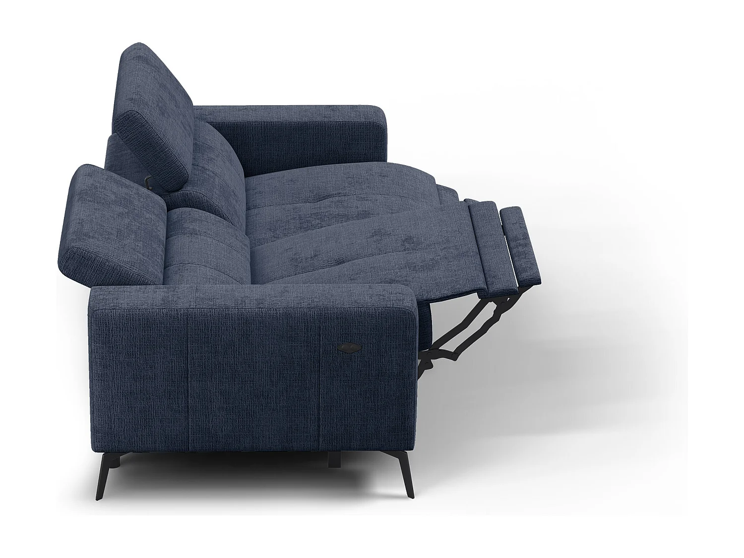 Relaxsofa 3-Sitzer MORELLO, marineblau, 2 x Relax Zero Gravity