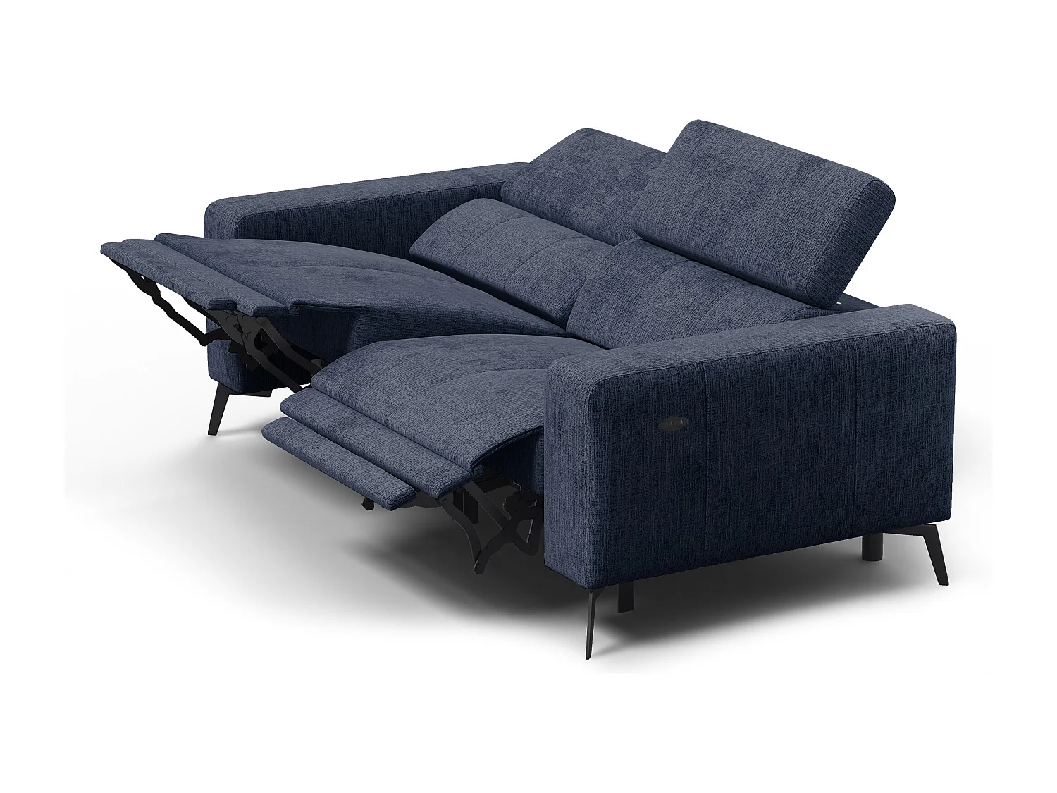 Relaxsofa 3-Sitzer MORELLO, marineblau, 2 x Relax Zero Gravity