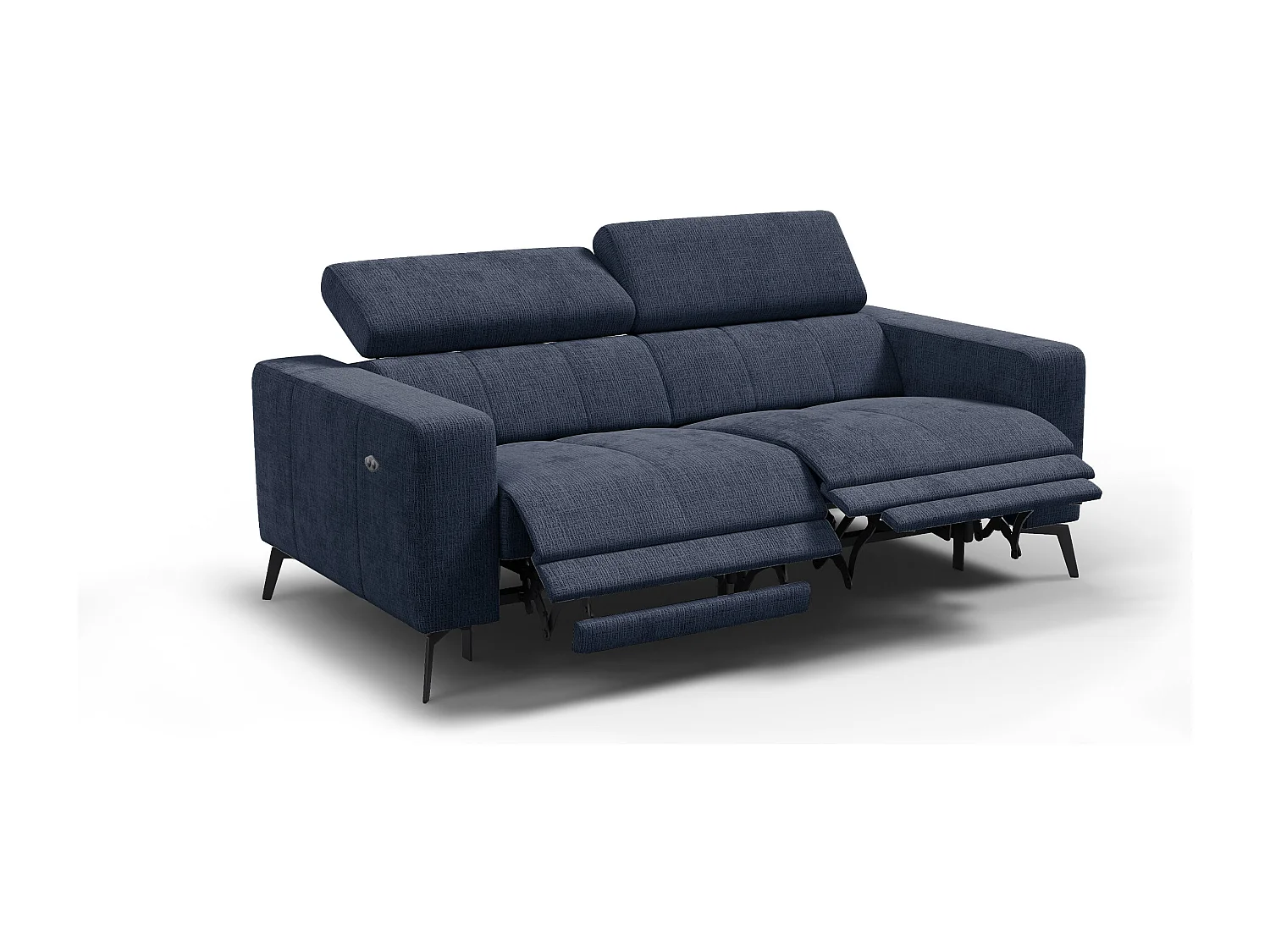 Relaxsofa 3-Sitzer MORELLO, marineblau, 2 x Relax Zero Gravity