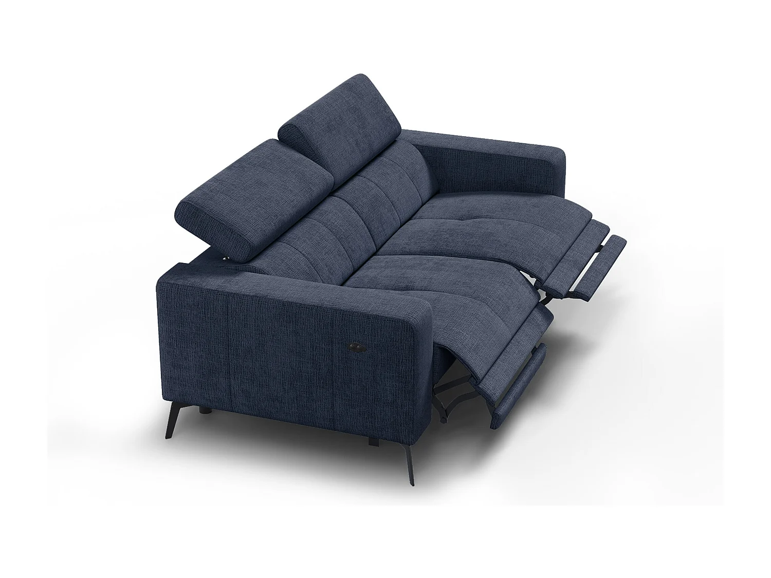 Relaxsofa 3-Sitzer MORELLO, marineblau, 2 x Relax Zero Gravity