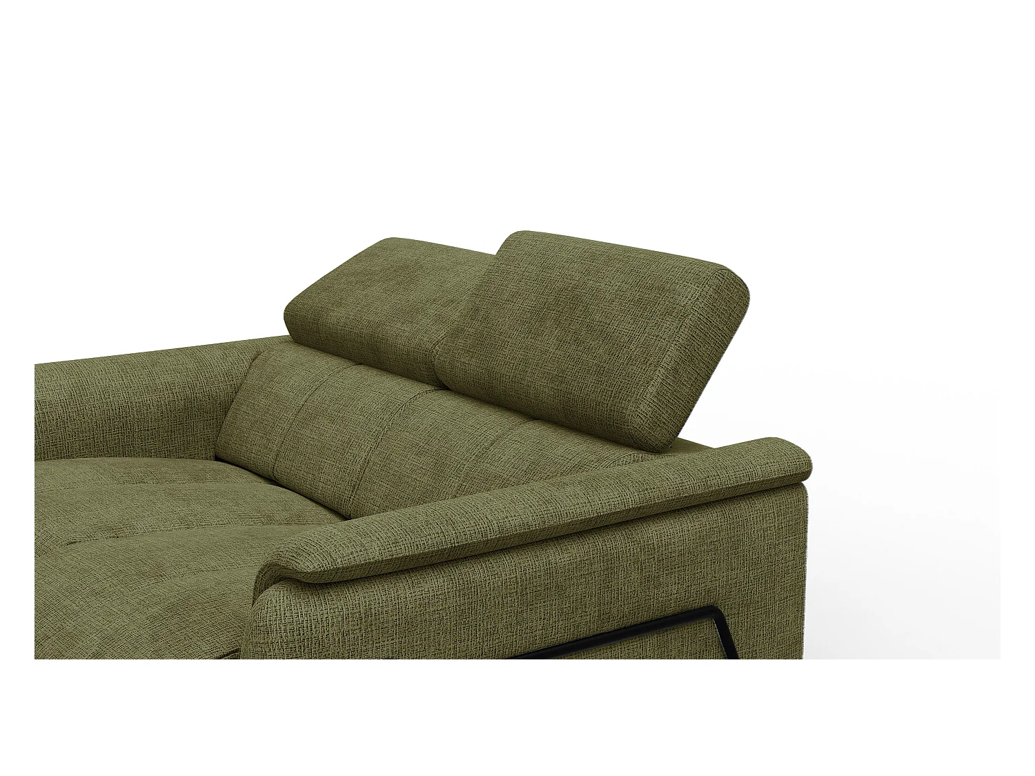 Canapé RODEN 2 places avec 2 Relax, tissu olive
