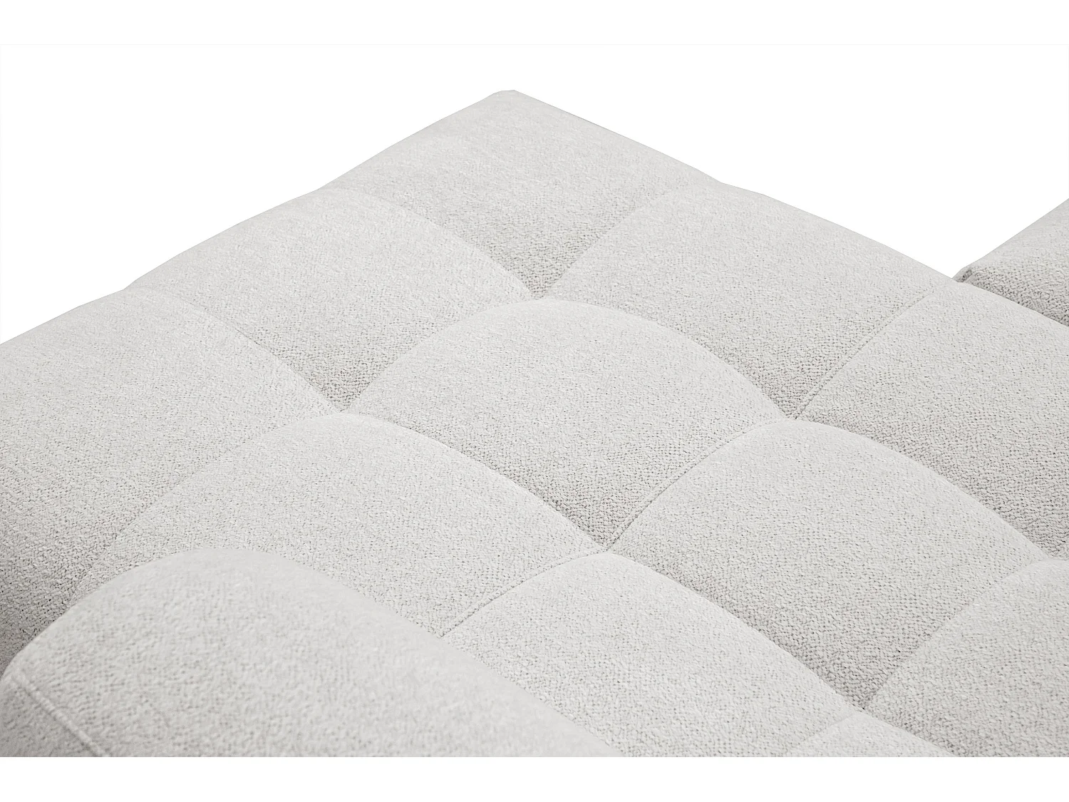 Canapé d'angle 4 places SALVINI, tissu ecru