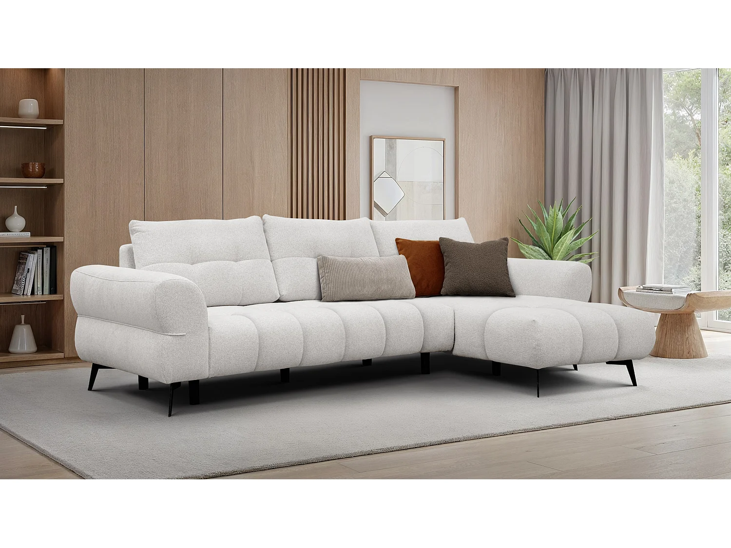 Ecksofa 4-Sitzer SALVINI, ecru